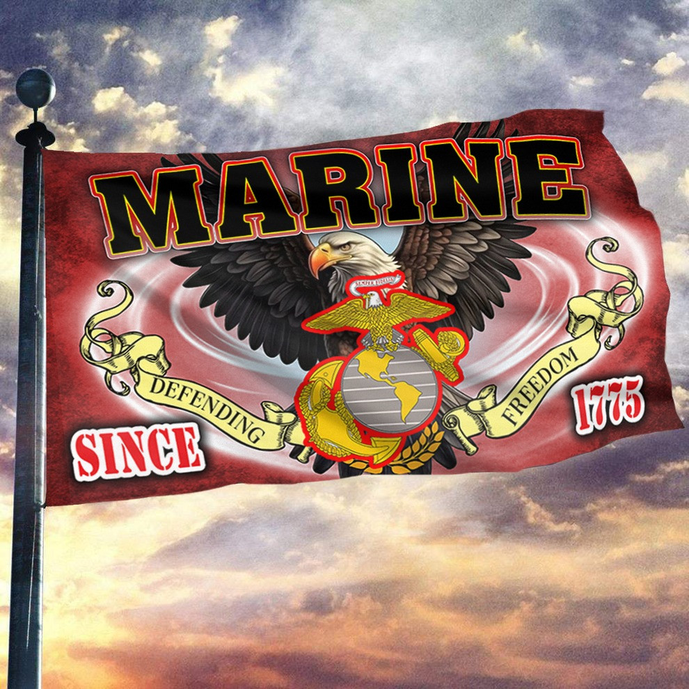 Eagle US Marine Corps Flag 250th Anniversary 1775 2025 USMC Merch Gift For Patriots - Tradiviet