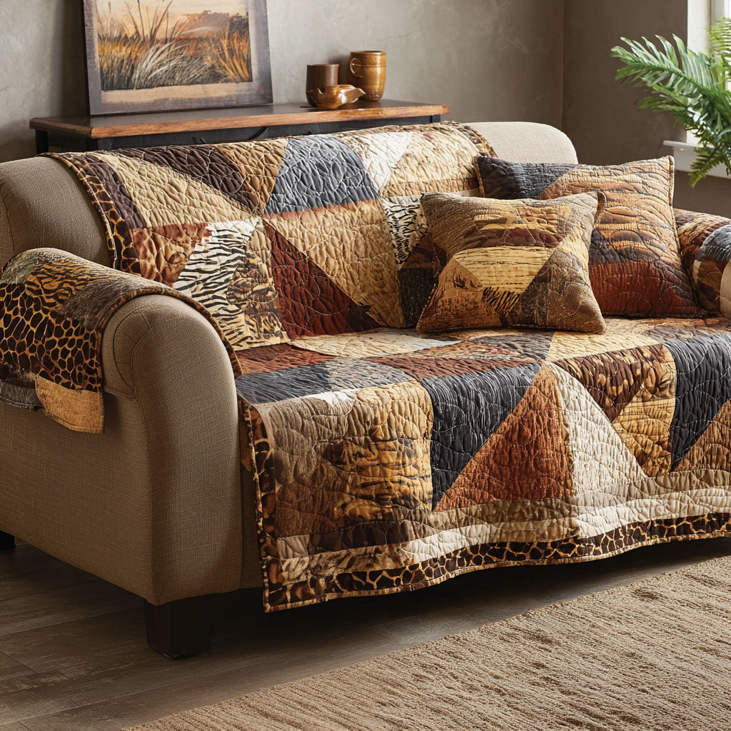 Earth Rhythm Quilted Sofa Cover The Best Slipcovers Melanin Black History Gifts For Ladies - Tradiviet