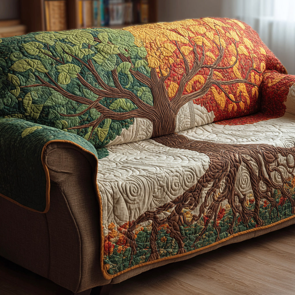 Earth Wisdom Quilted Sofa Cover Best Slip Cover Sofa Tree Of Life Merchandise - Tradiviet