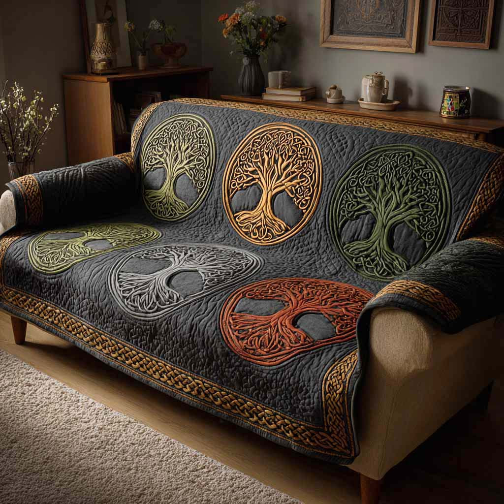Earthbound Tree Quilted Sofa Cover Best Couch Covers Tree Of Life Christmas Gifts - Tradiviet
