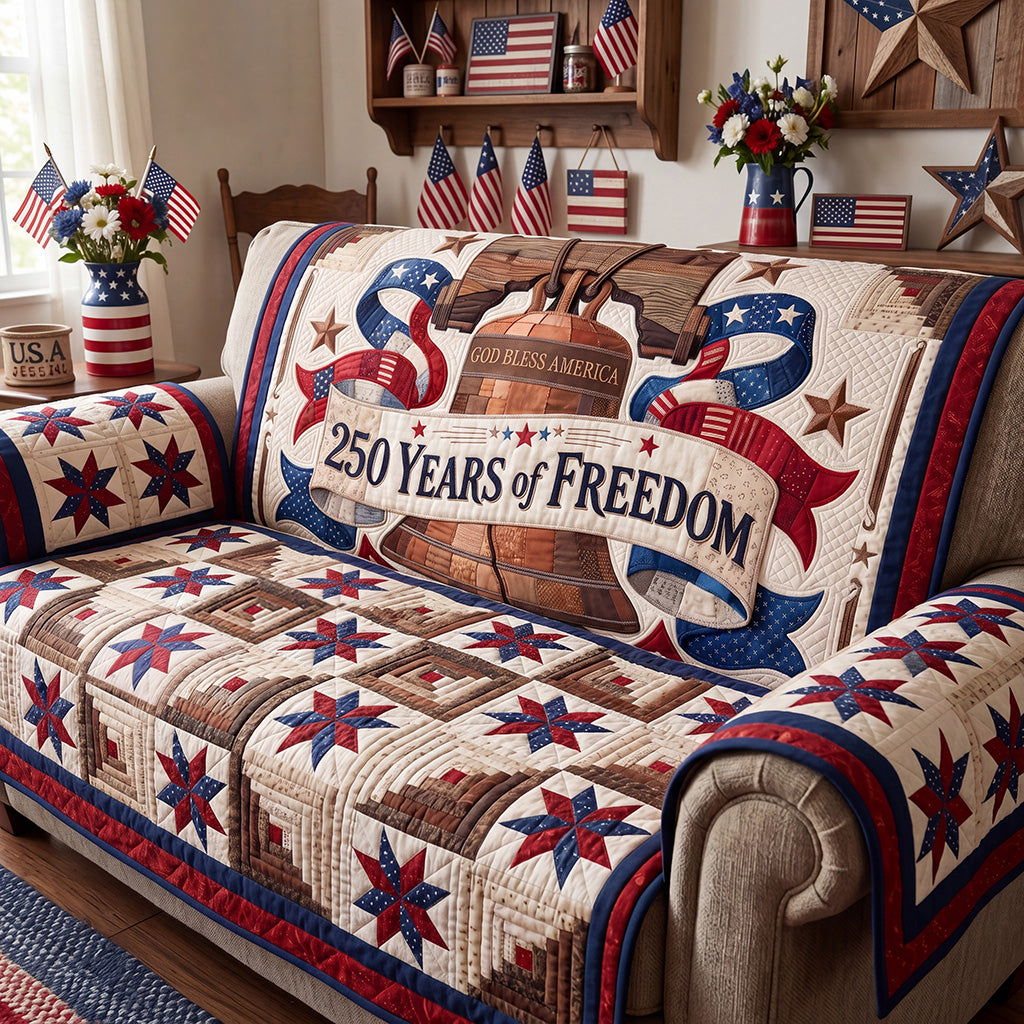Echo of the Liberty Quilted Sofa Cover Home Room Decor House Lover Gift Ideas - Tradiviet