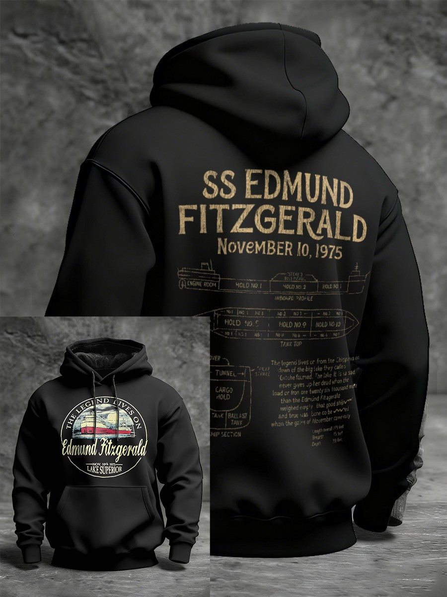 Edmund Fitzgerald The Legend Lives On T-Shirt SS Edmund Fitzgerald November 10Th 1975 Merch - Tradiviet - Image 3