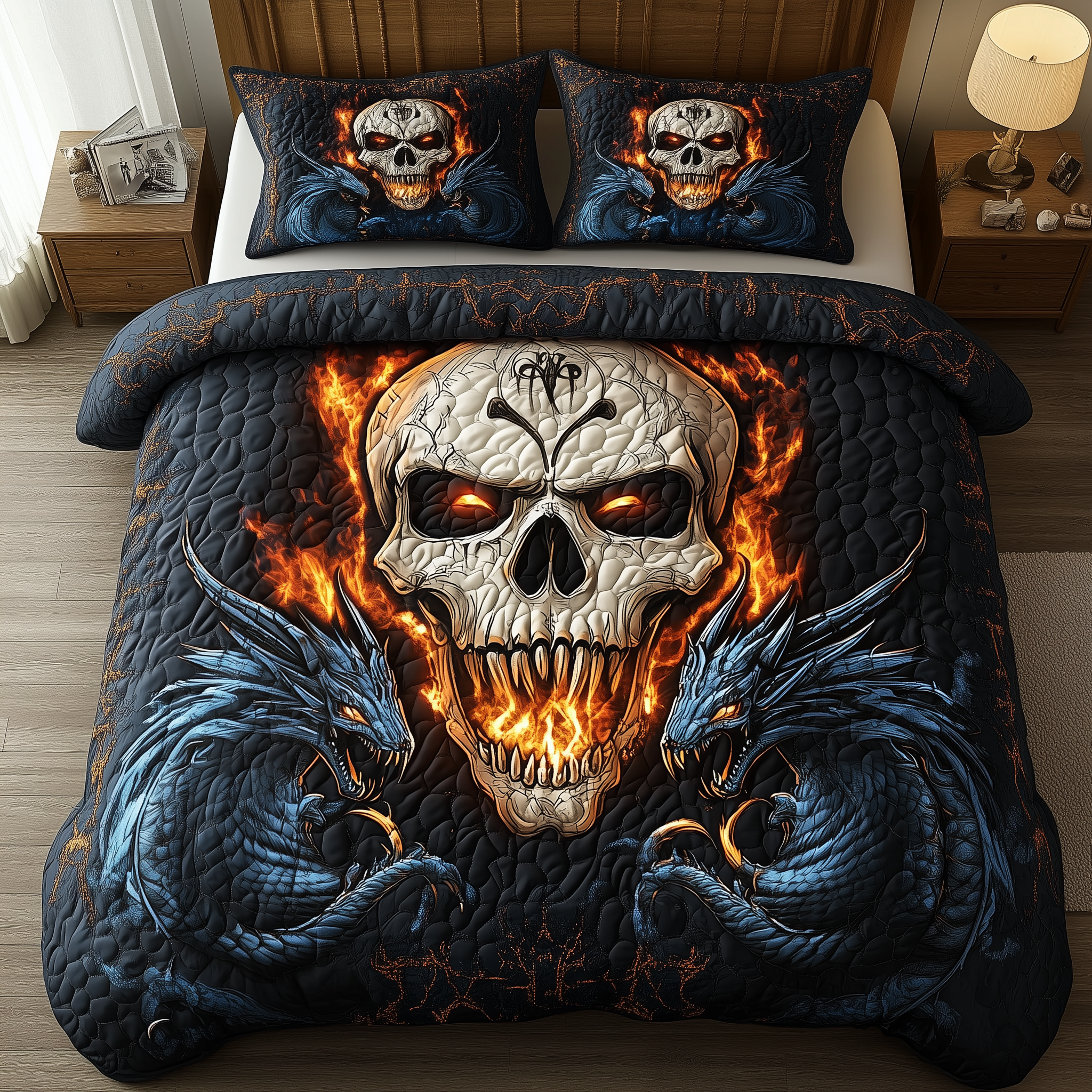 Eternal Dragonfire Quilted Bedding Set Eternal Dragonfire Mountain Gift For Eternal Dragonfire - Tradiviet