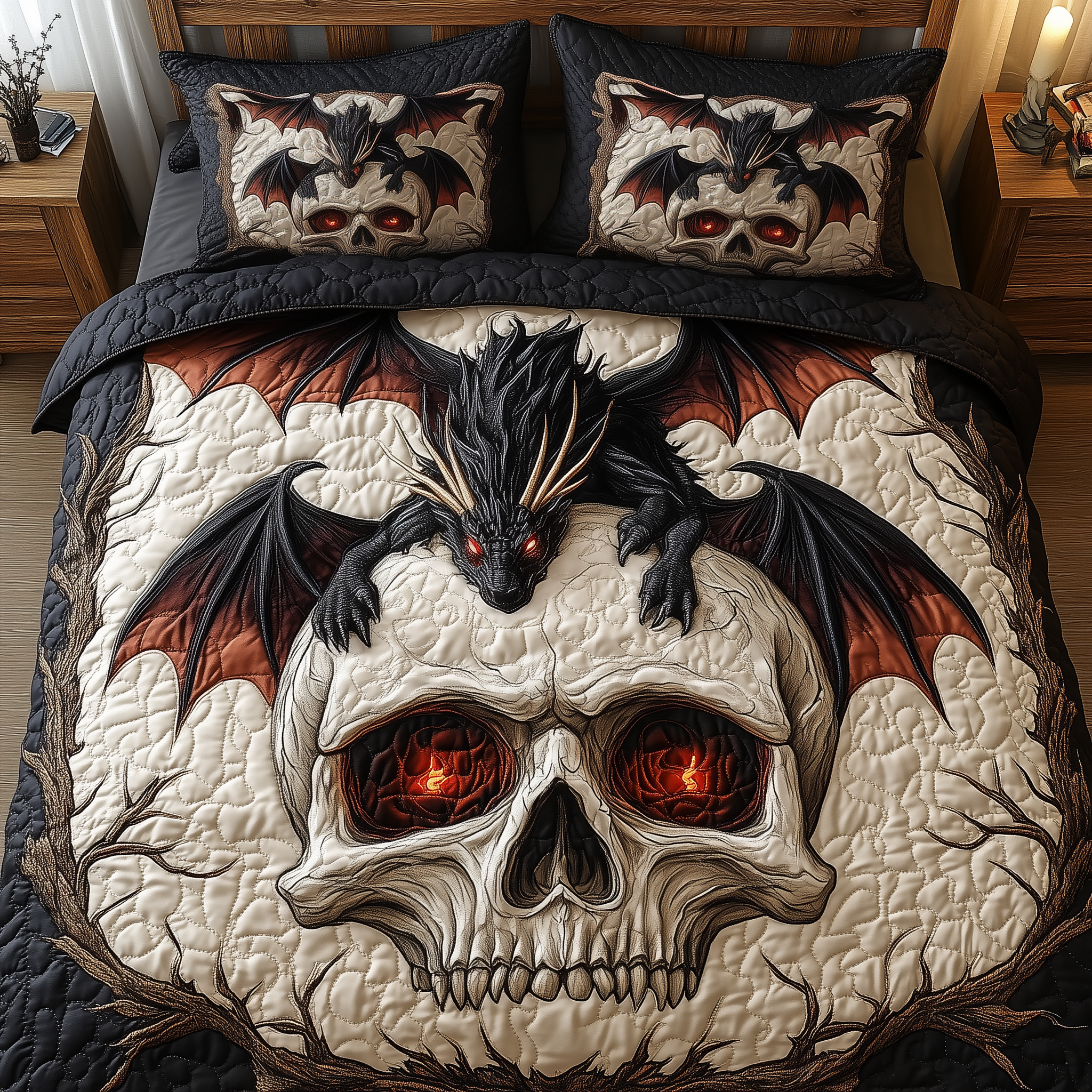 Eternal Flamekeeper Quilted Bedding Set Eternal Flamekeeper Moodboard Gift For Men - Tradiviet