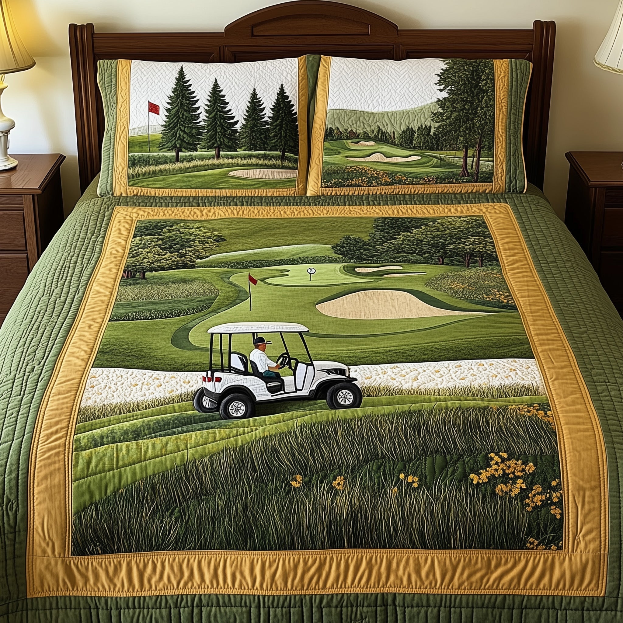 Fairway Serenity Quilted Bedding Set Fairway Serenity Accent Gift For Serenity Fans - Tradiviet
