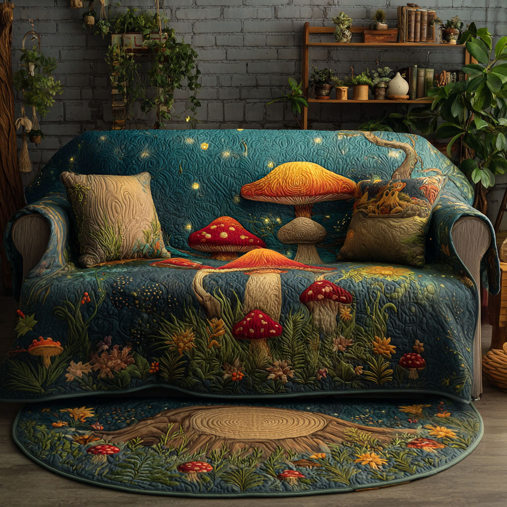 Fairy Garden Retreat Quilted Sofa Cover Aesthetic Room Decor Gift For Room Lovers - Tradiviet