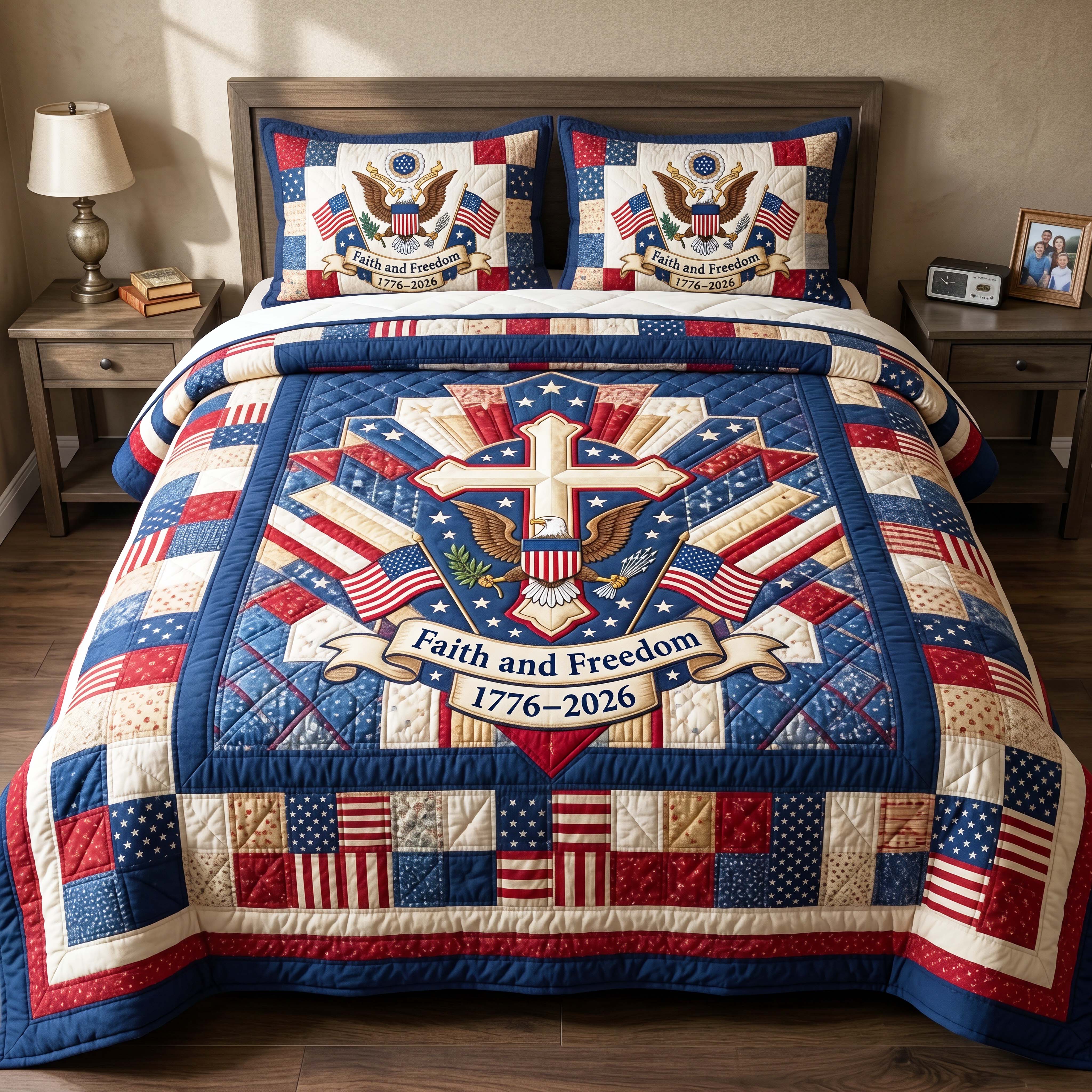 Faith Banner Quilted Bedding Set Faith Banner Beauty Gift For Faith Banner - Tradiviet