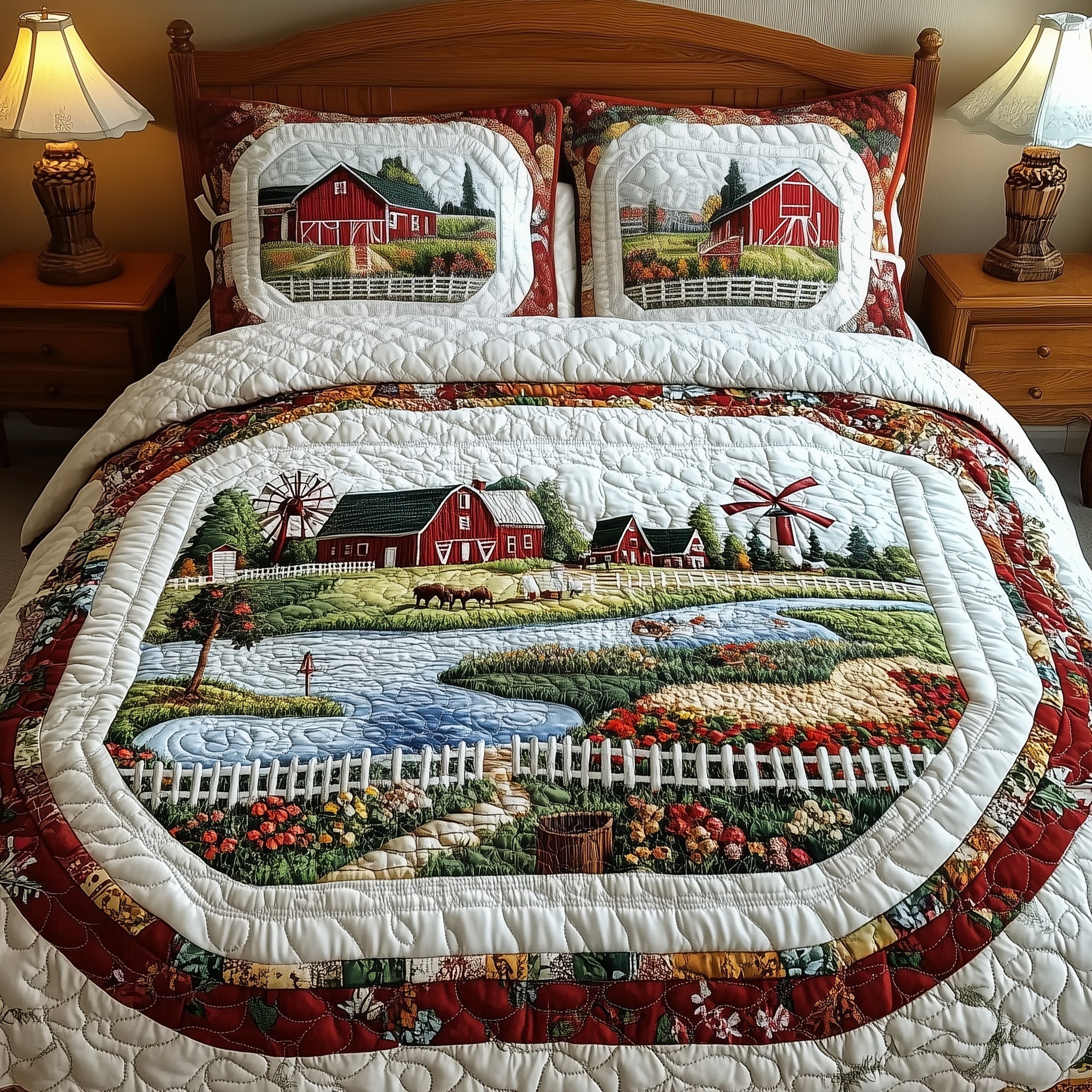 Farm Of Serenity Quilted Bedding Set Farm Serenity Retreat Gift For Farm Fans - Tradiviet