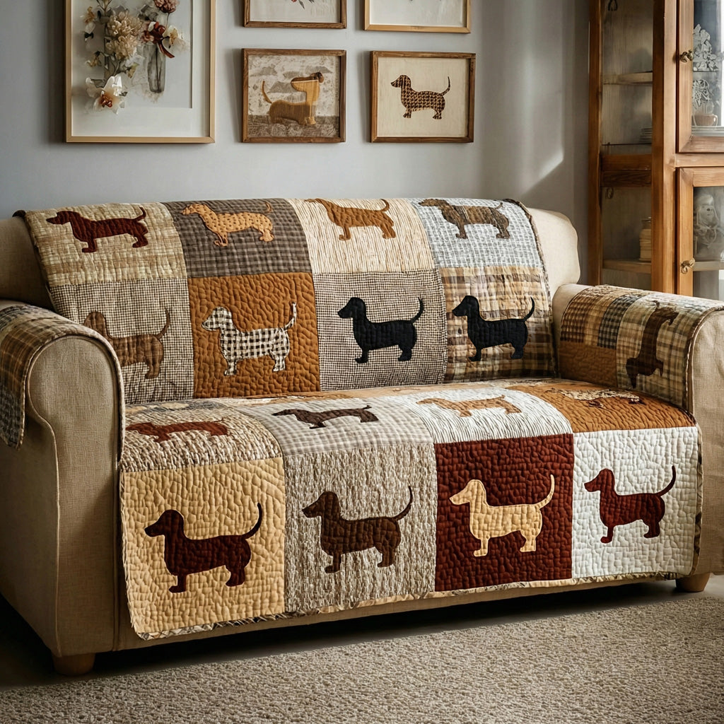 Farmhouse Dogs Quilted Sofa Cover Room Room Decor Best Gifts For Dog Owners - Tradiviet