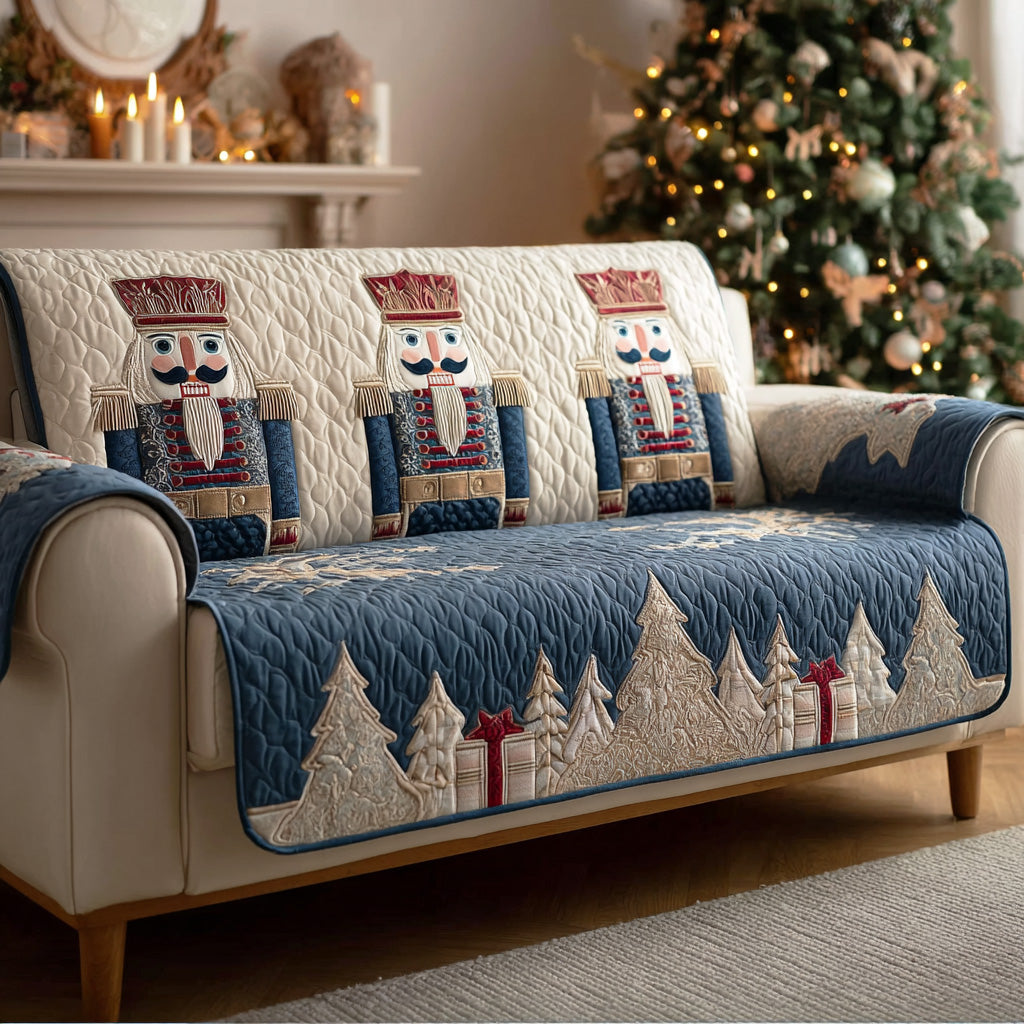 Festive Guard Quilted Sofa Cover Christmas Living Room Decor Christmas Gift Ideas - Tradiviet