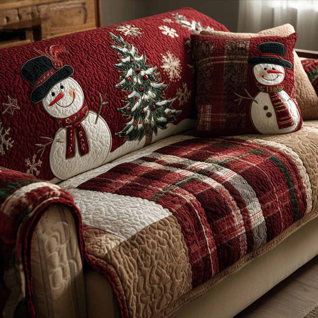 Festive Nights Quilted Sofa Cover Cozy Room Decor Home Lover Gift Ideas - Tradiviet