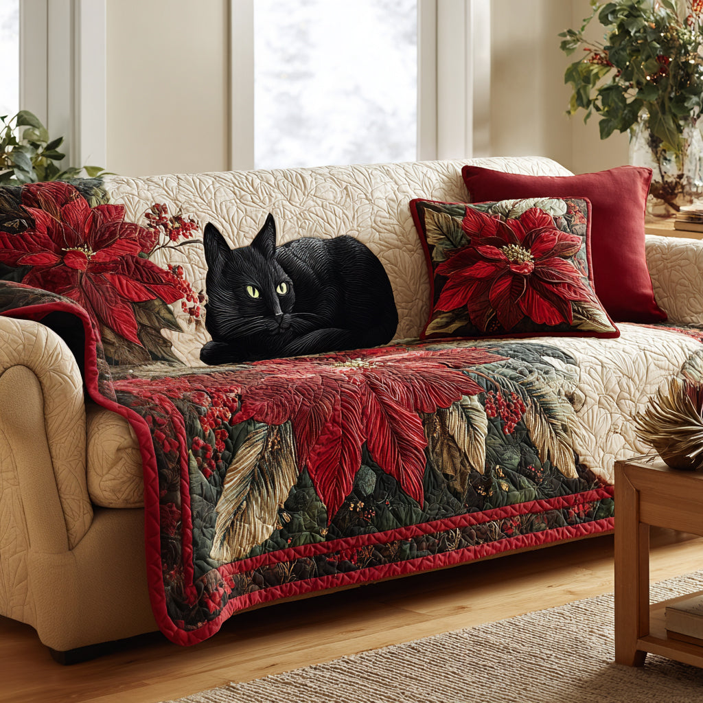 Festive Whiskers Quilted Sofa Cover Unique Home Room Decor Great Home Decor Finds - Tradiviet