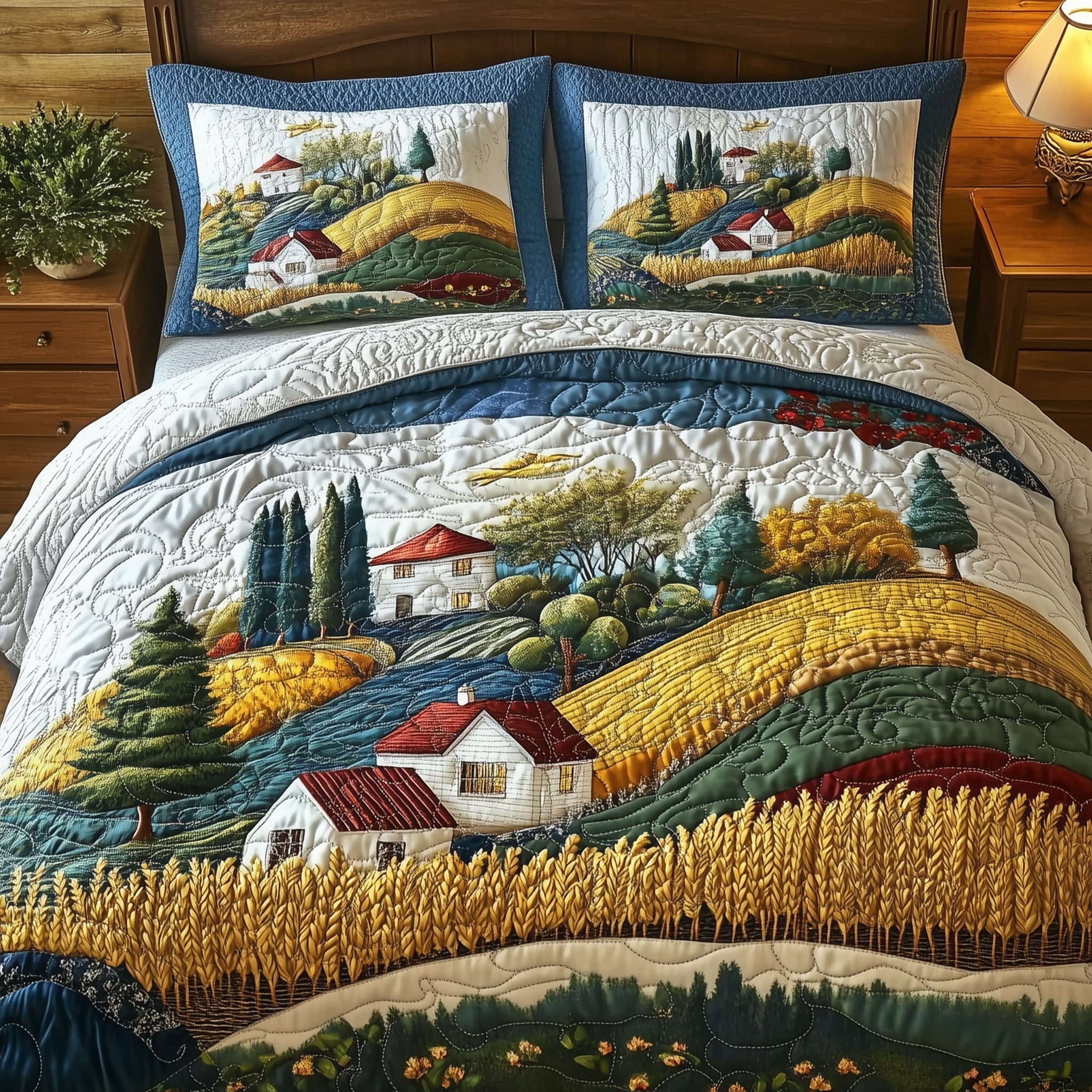 Fields of Bliss Quilted Bedding Set Fields Bliss Vibe Gift For Fields Bliss - Tradiviet