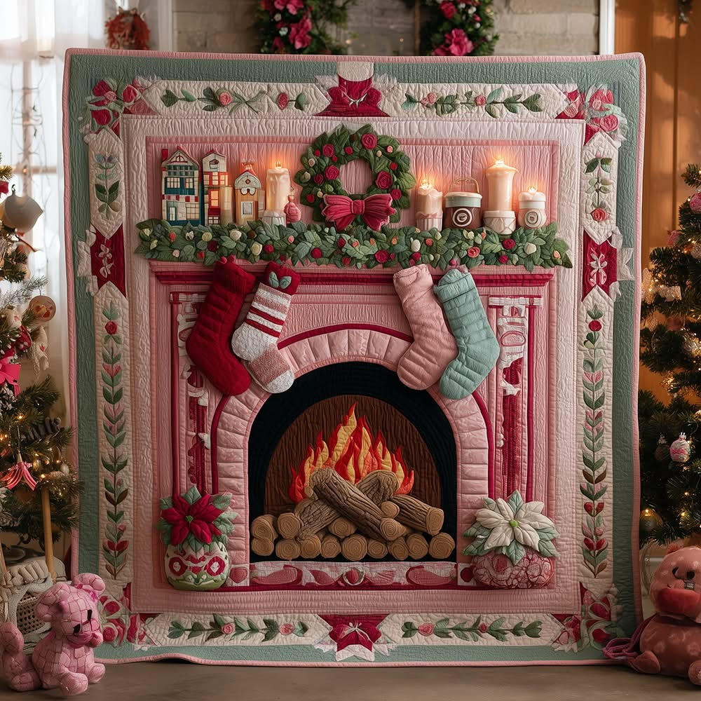 Fireside Magic Quilted Blanket Lovely Xmas Holiday Present For Your Daughter - Tradiviet