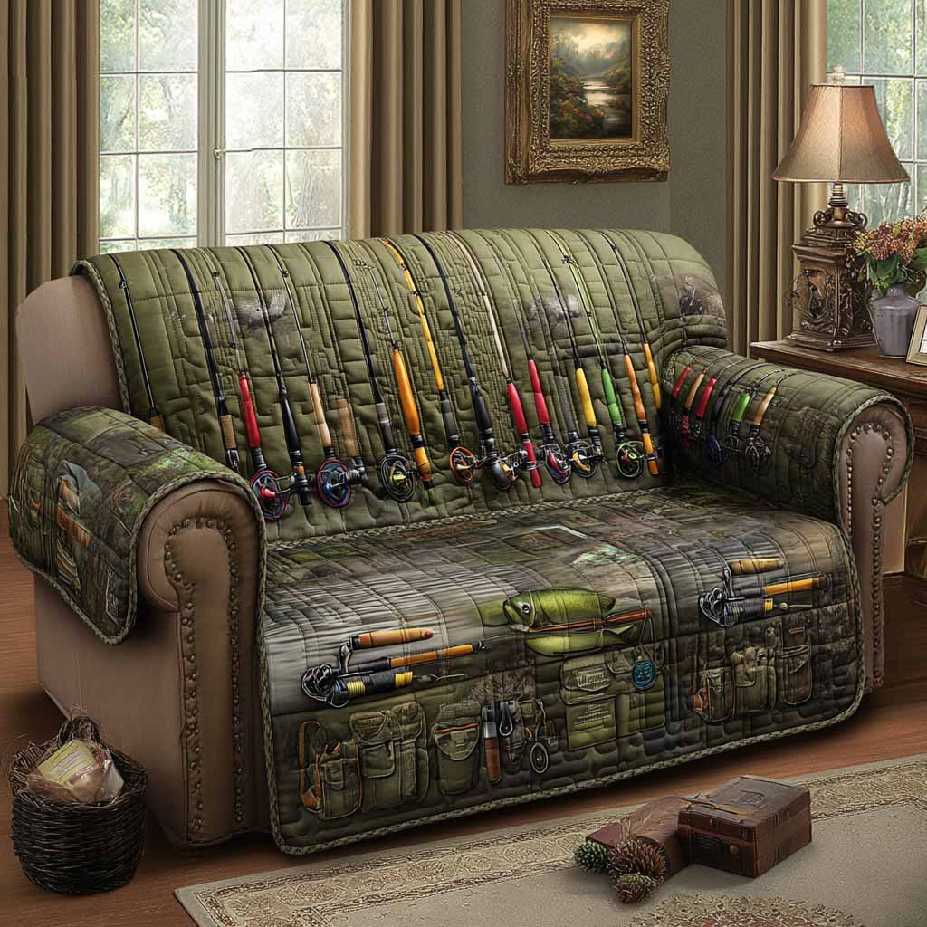 Fisher Den Quilted Sofa Cover Trendy Home Room Decor Trendy Room Decor Gifts - Tradiviet