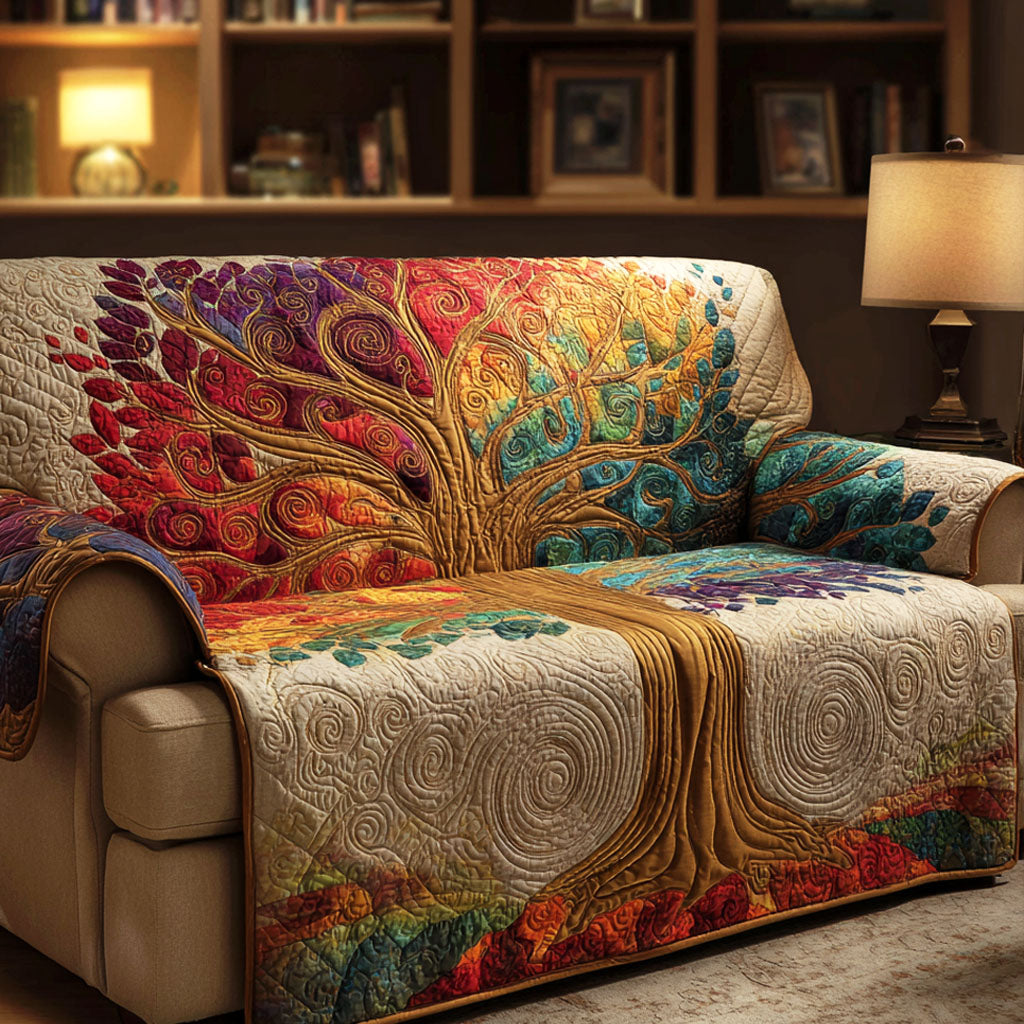 Floral Dawn Quilted Sofa Cover Room Room Decor Ideas Top Home Decor Gifts - Tradiviet