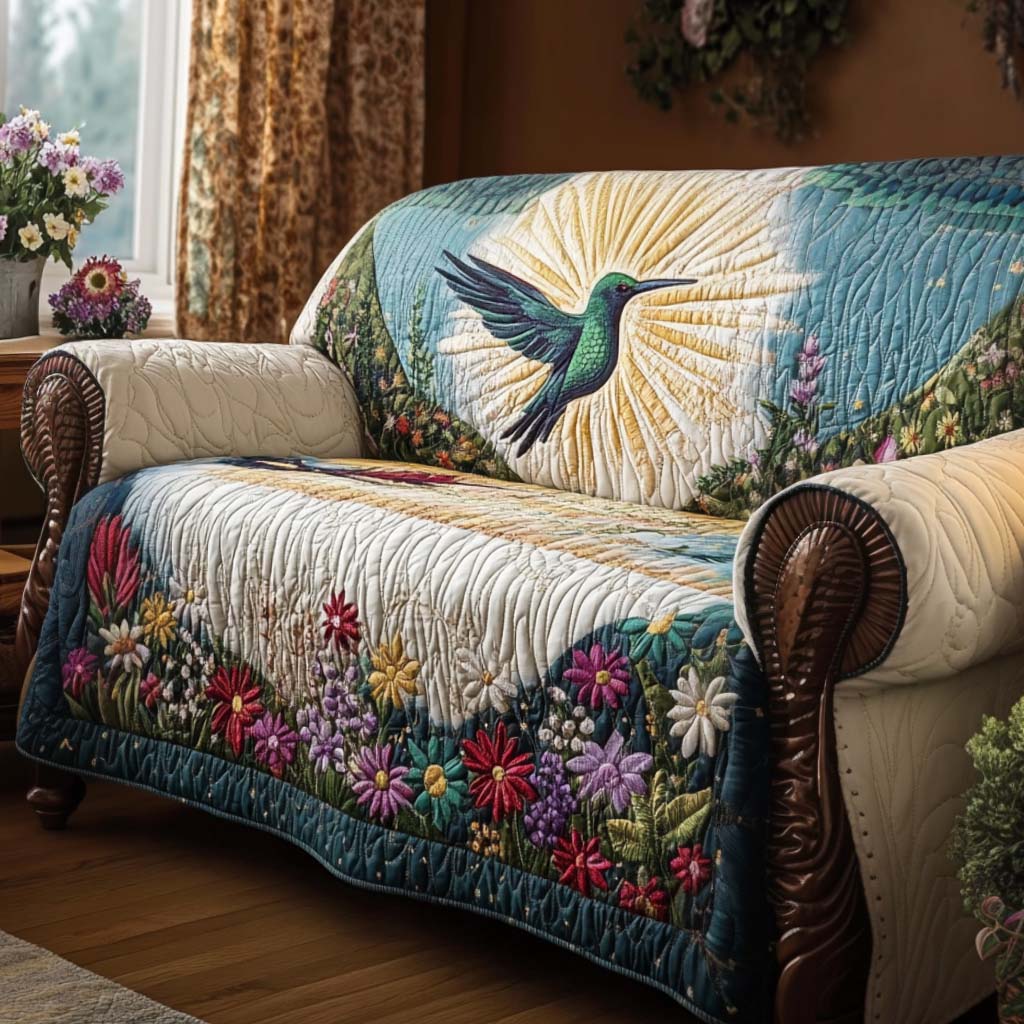 Flying Jewel Quilted Sofa Cover Home Room Decor Ideas Home Decor Gift Ideas - Tradiviet