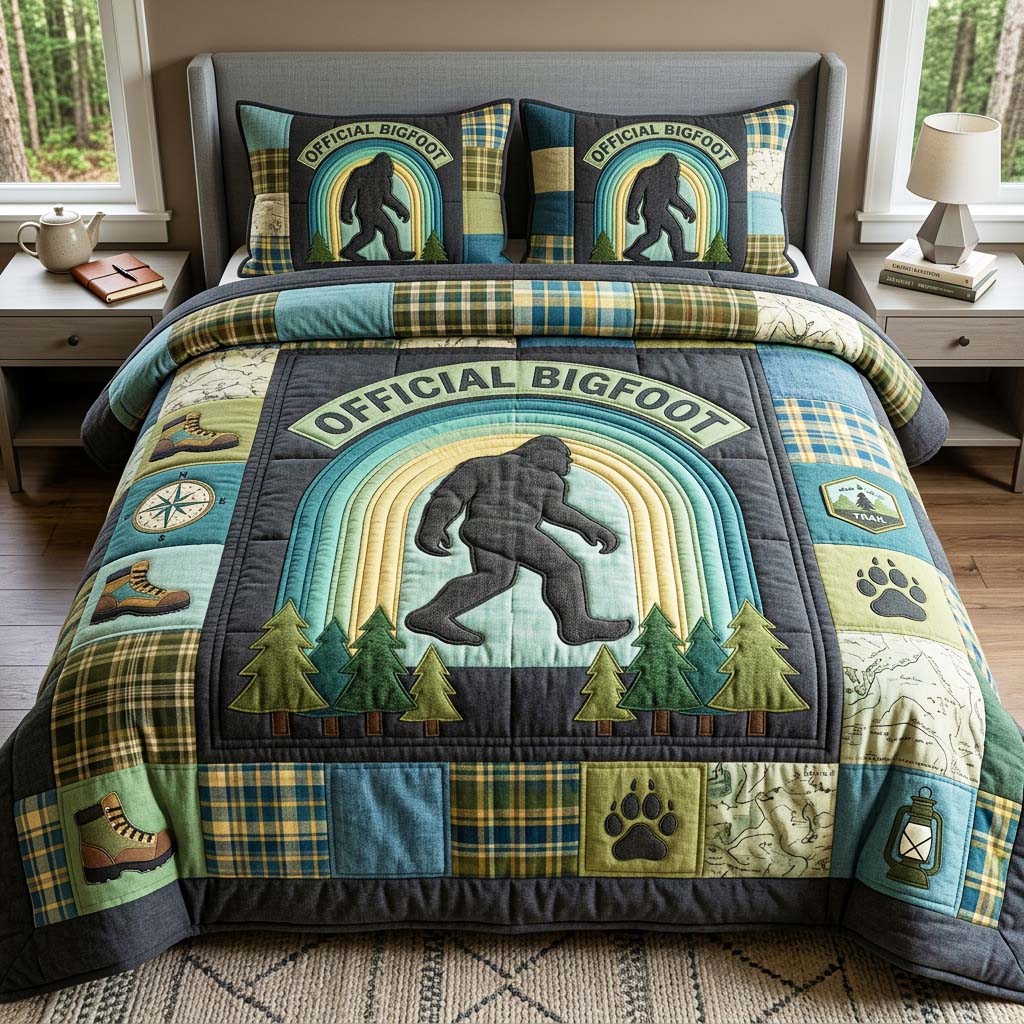 Forest Badge Quilted Bedding Set Forest Badge Dream Gift For Forest Badge - Tradiviet