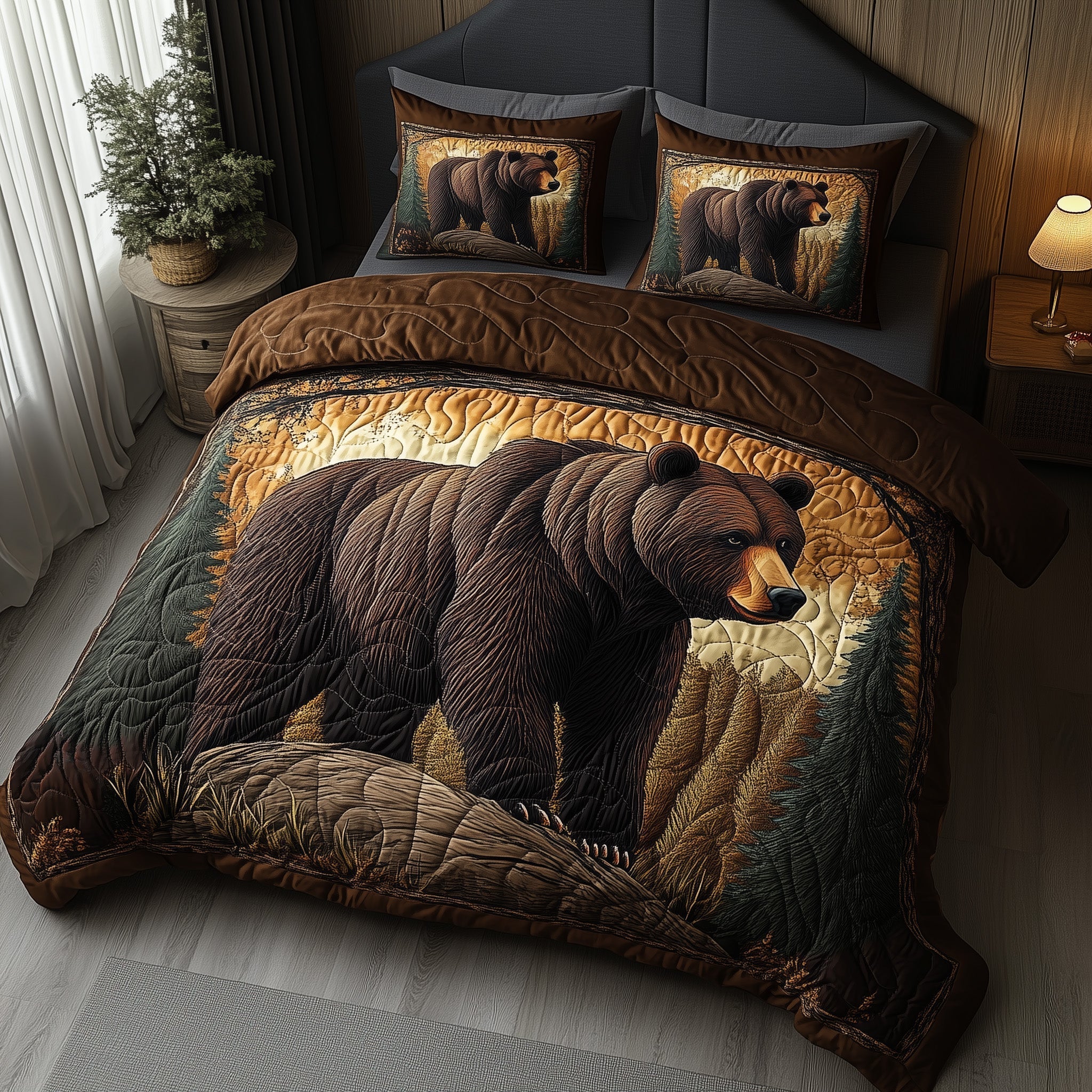 Forest Guardian Quilted Bedding Set Forest Guardian Feature Gift For Guardian - Tradiviet