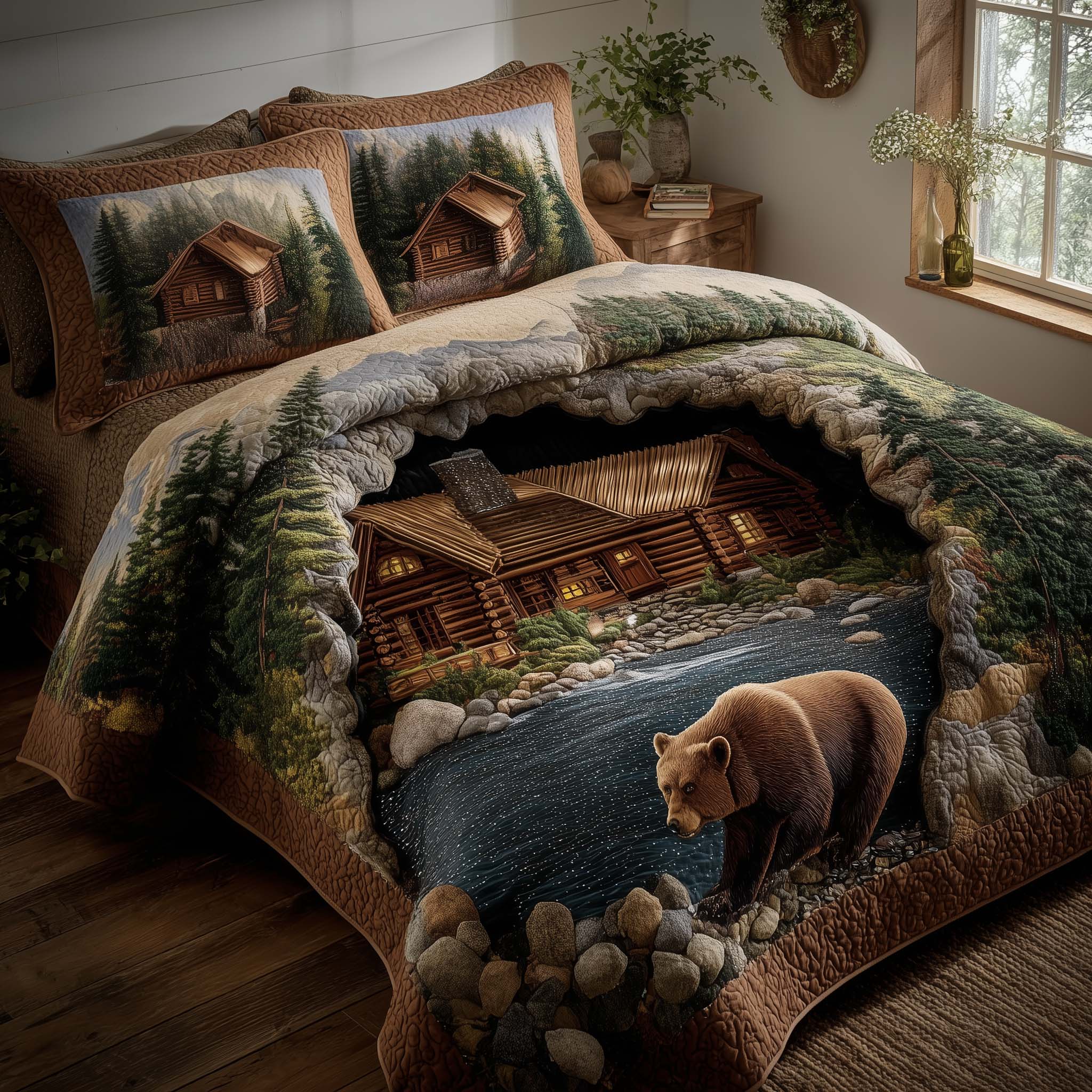 Forest Guardian Quilted Bedding Set Forest Guardian Meadow Gift For Forest Guardian - Tradiviet