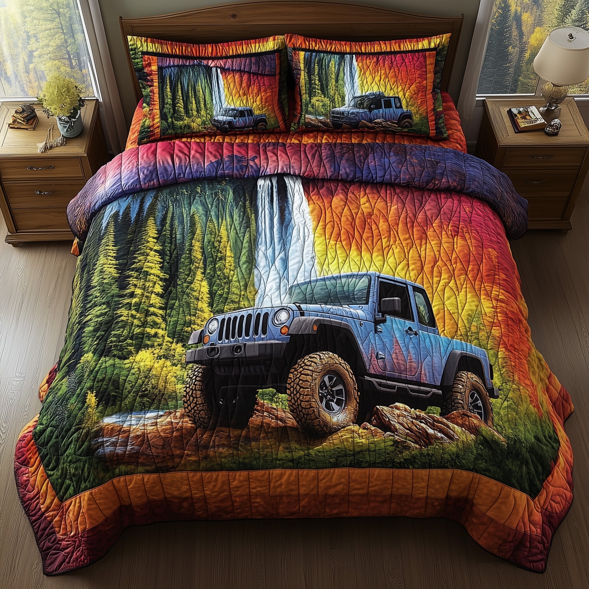 Forest Legend Quilted Bedding Set Forest Legend Tone Gift For Forest Legend - Tradiviet