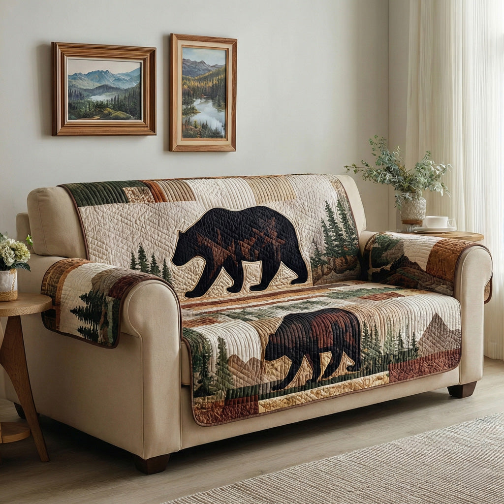 Forest Roamer Quilted Sofa Cover Shelf Room Decor Trendy Room Decor Gifts - Tradiviet