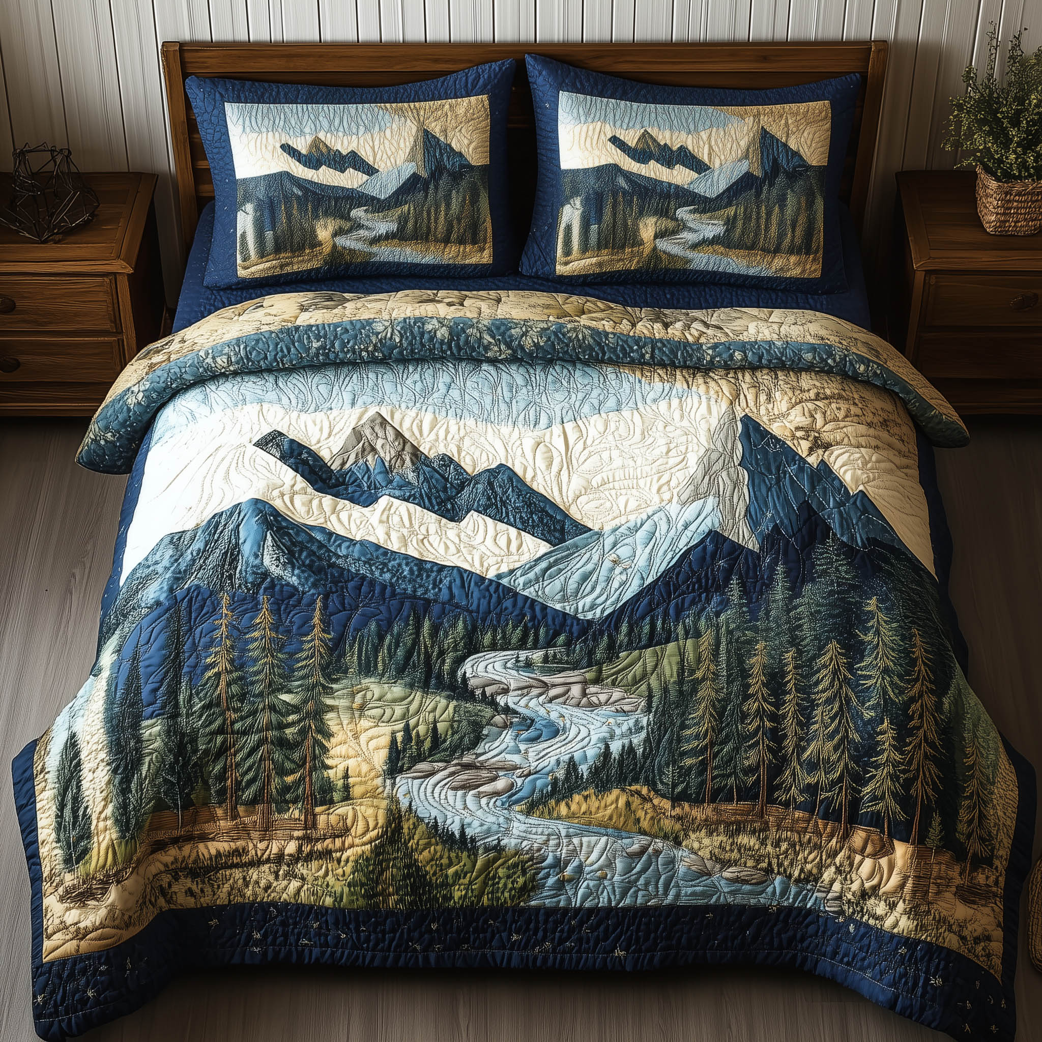 Forest Soul Quilted Bedding Set Forest Soul Coverlet Gift For Soul Wife - Tradiviet