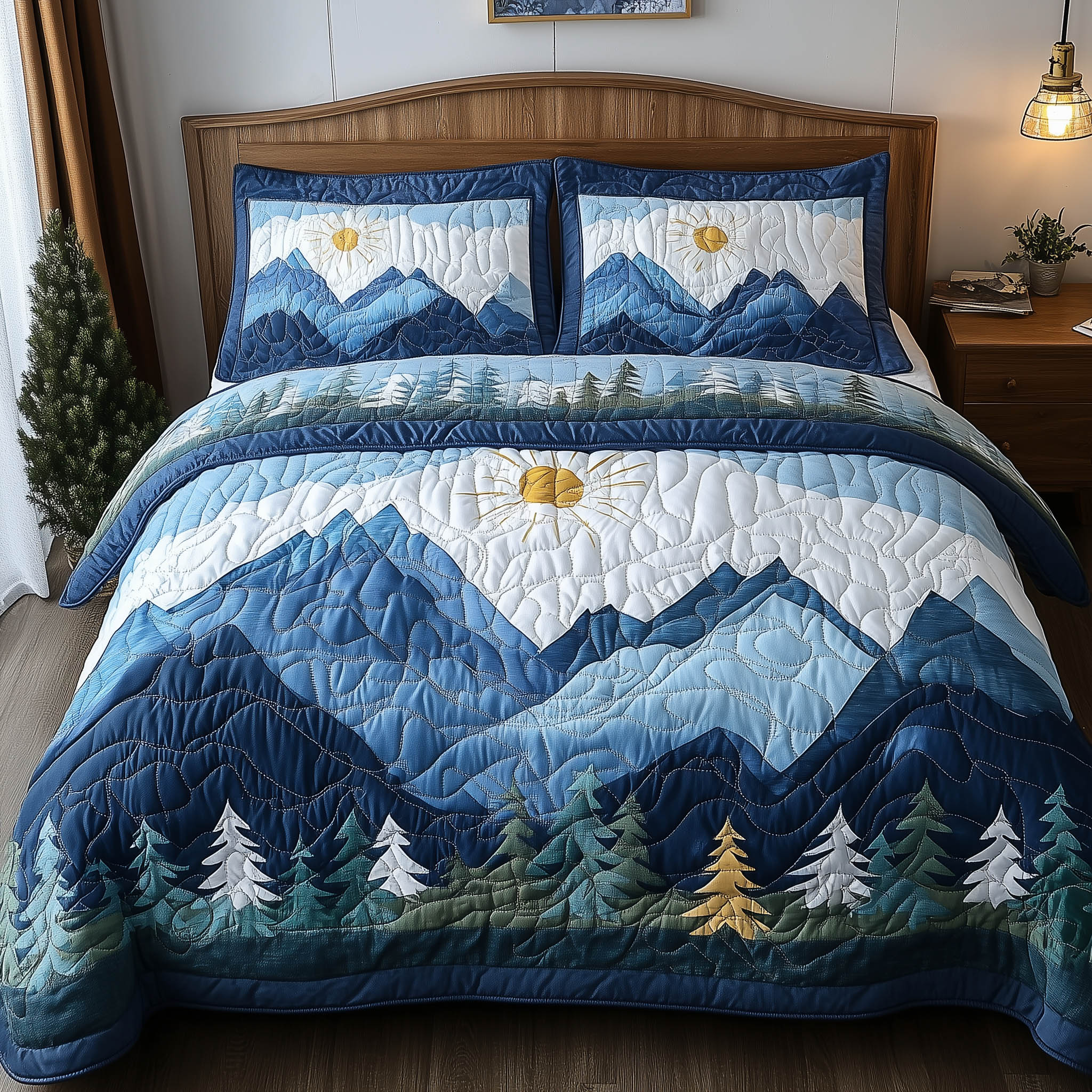 Forest Soul Quilted Bedding Set Forest Soul Tone Gift For Forest Soul - Tradiviet