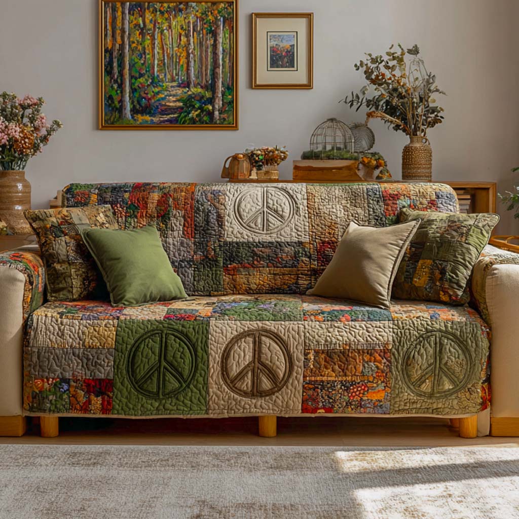 Forest Spirit Peace Quilted Sofa Cover House Room Decor Cute Room Decor Finds - Tradiviet