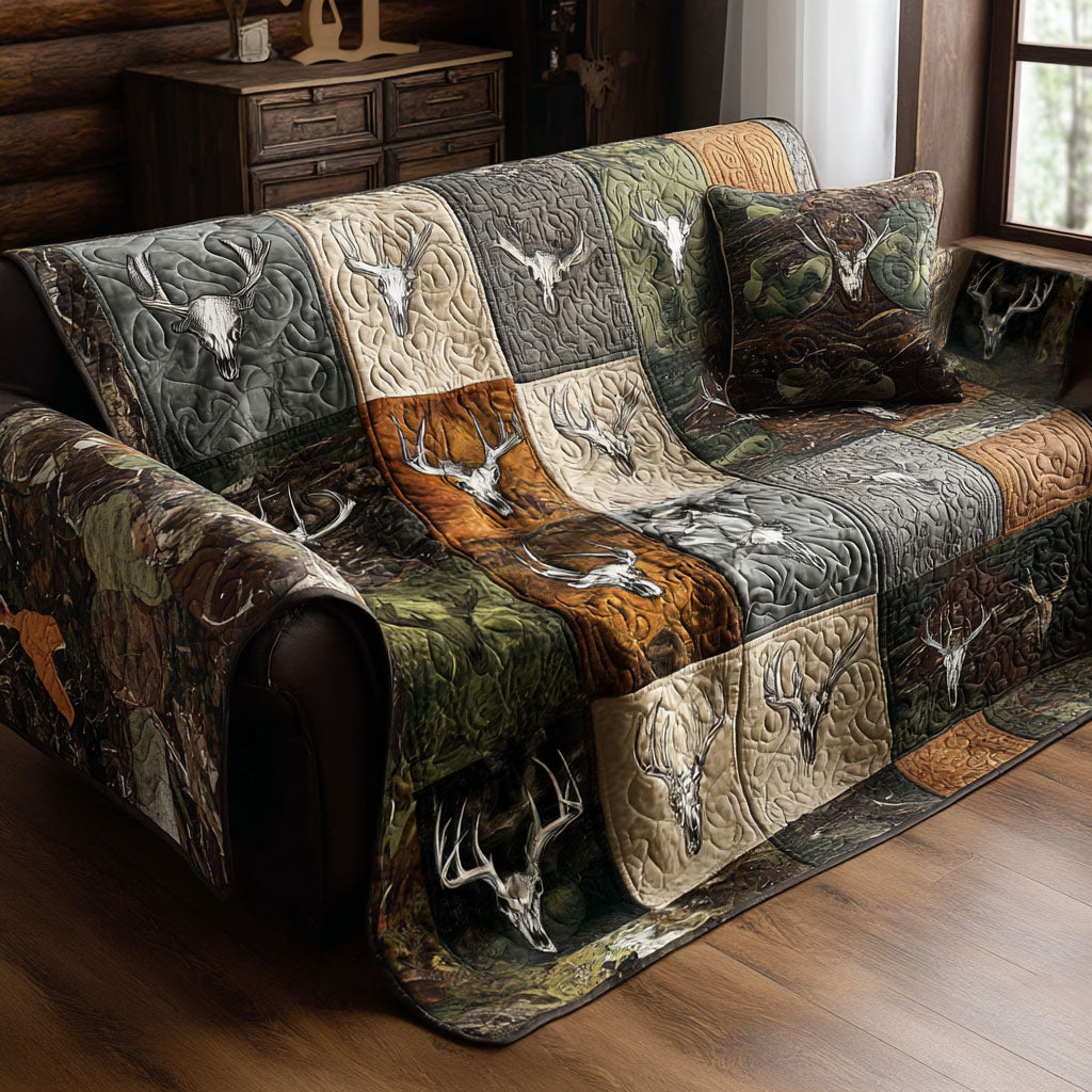 Forest Trophy Quilted Sofa Cover Beautiful Home Room Decor Cool Room Decor Gifts - Tradiviet