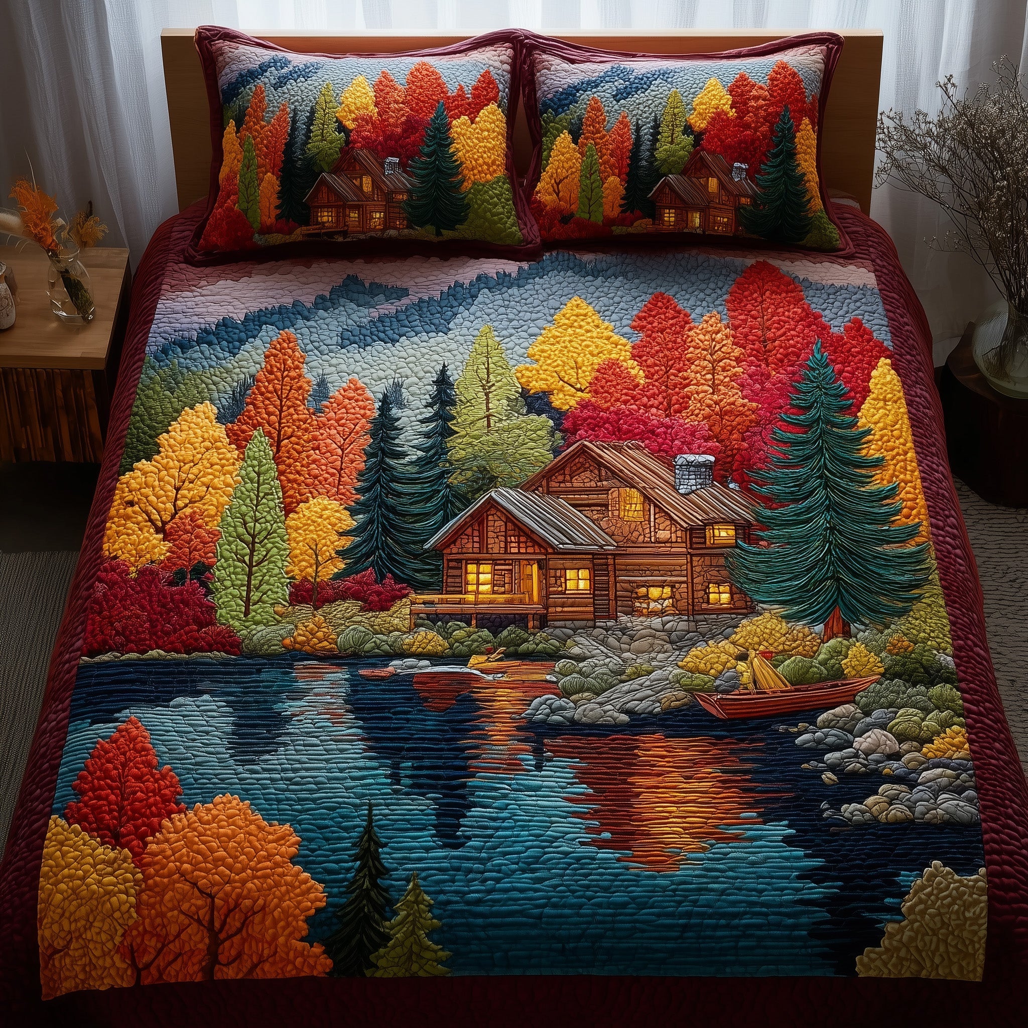 Forest Vibe Quilted Bedding Set Forest Vibe View Gift For Forest Sister - Tradiviet
