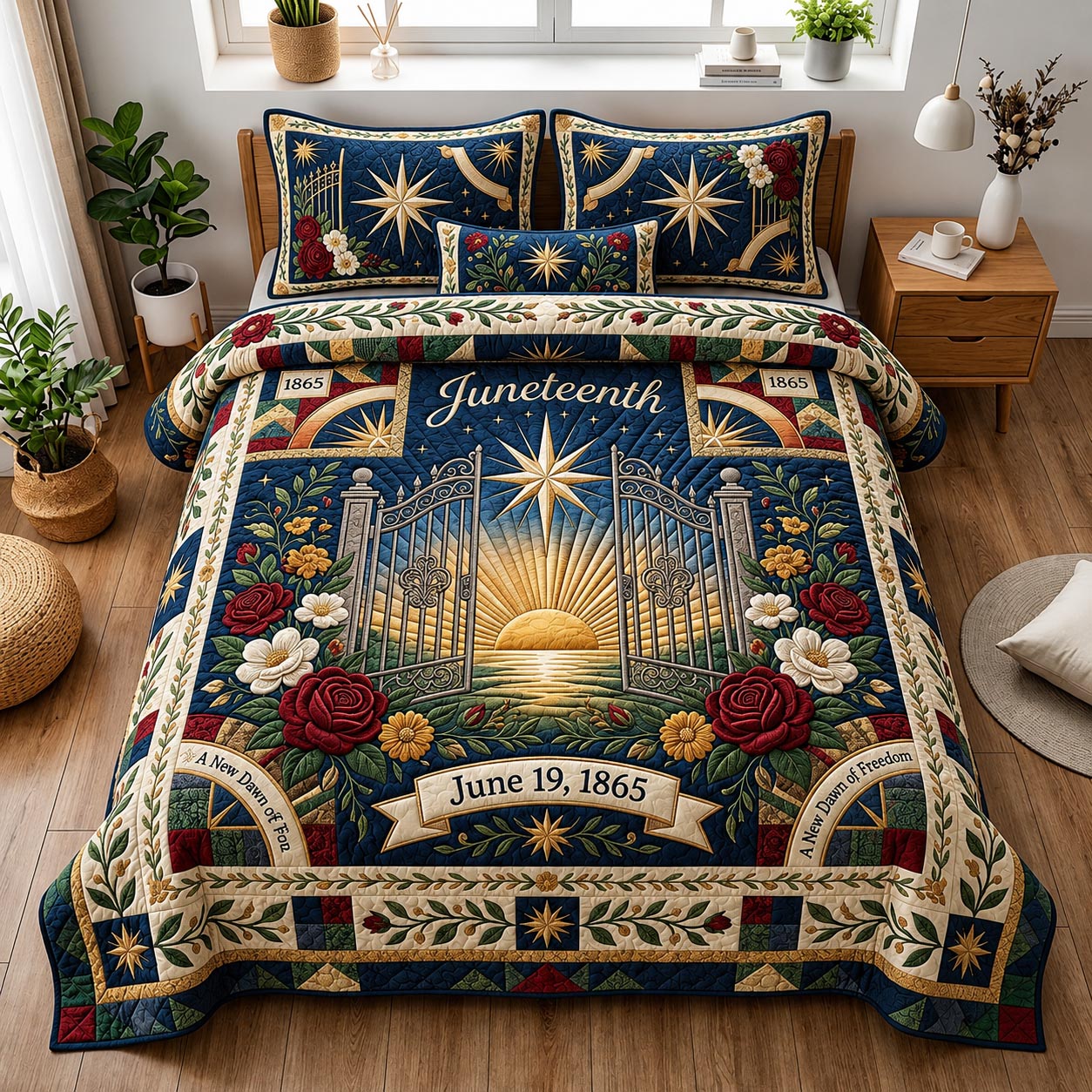 Freedom Honor Quilted Bedding Set Freedom Honor Retreat Gift For Freedom Honor - Tradiviet