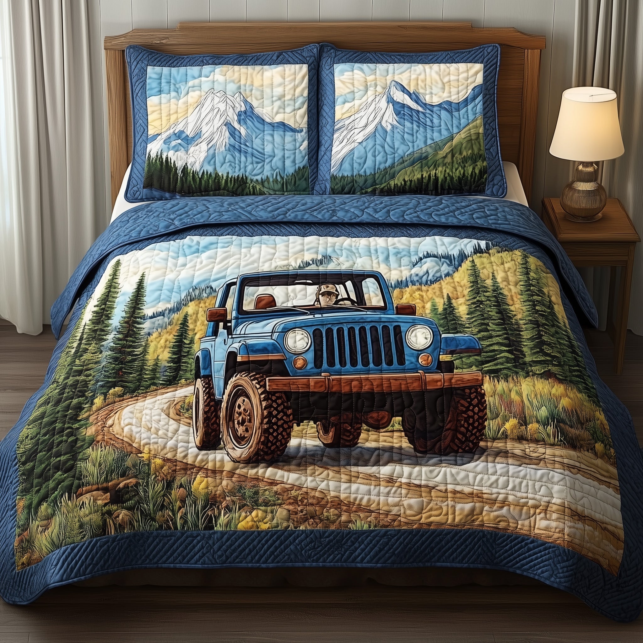 Freedom on Wheels Quilted Bedding Set Freedom Wheels Nest Gift For Freedom Wheels - Tradiviet