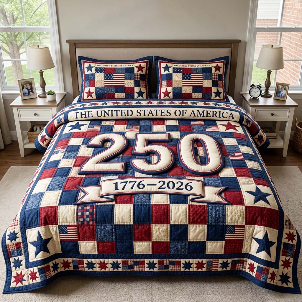 Freedom Quilt Quilted Bedding Set Freedom Quilt Story Gift For Freedom Lovers - Tradiviet