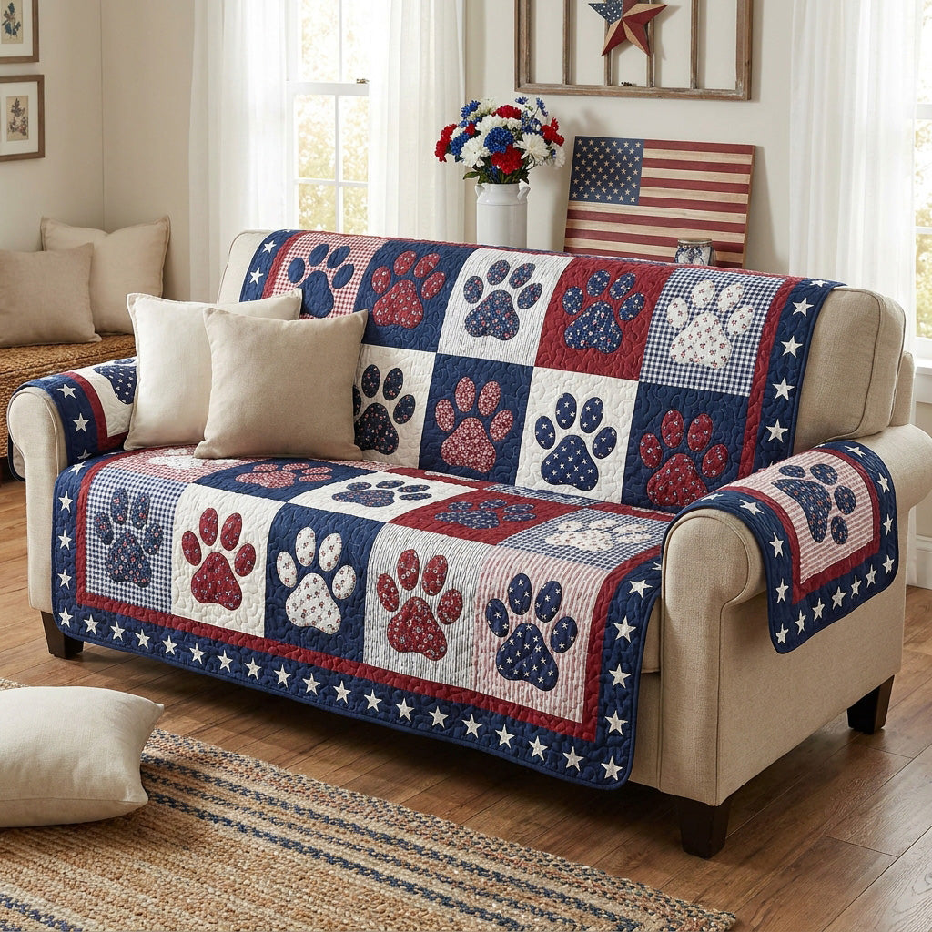 Freedom Tails Quilted Sofa Cover Luxury Home Room Decor Unique Room Decor Gifts - Tradiviet
