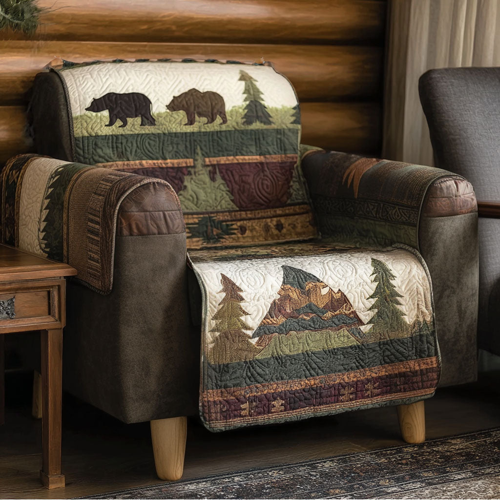 Frontier Cabin Charm Quilted Sofa Cover Cute Room Decor Unique Room Decor Gifts - Tradiviet