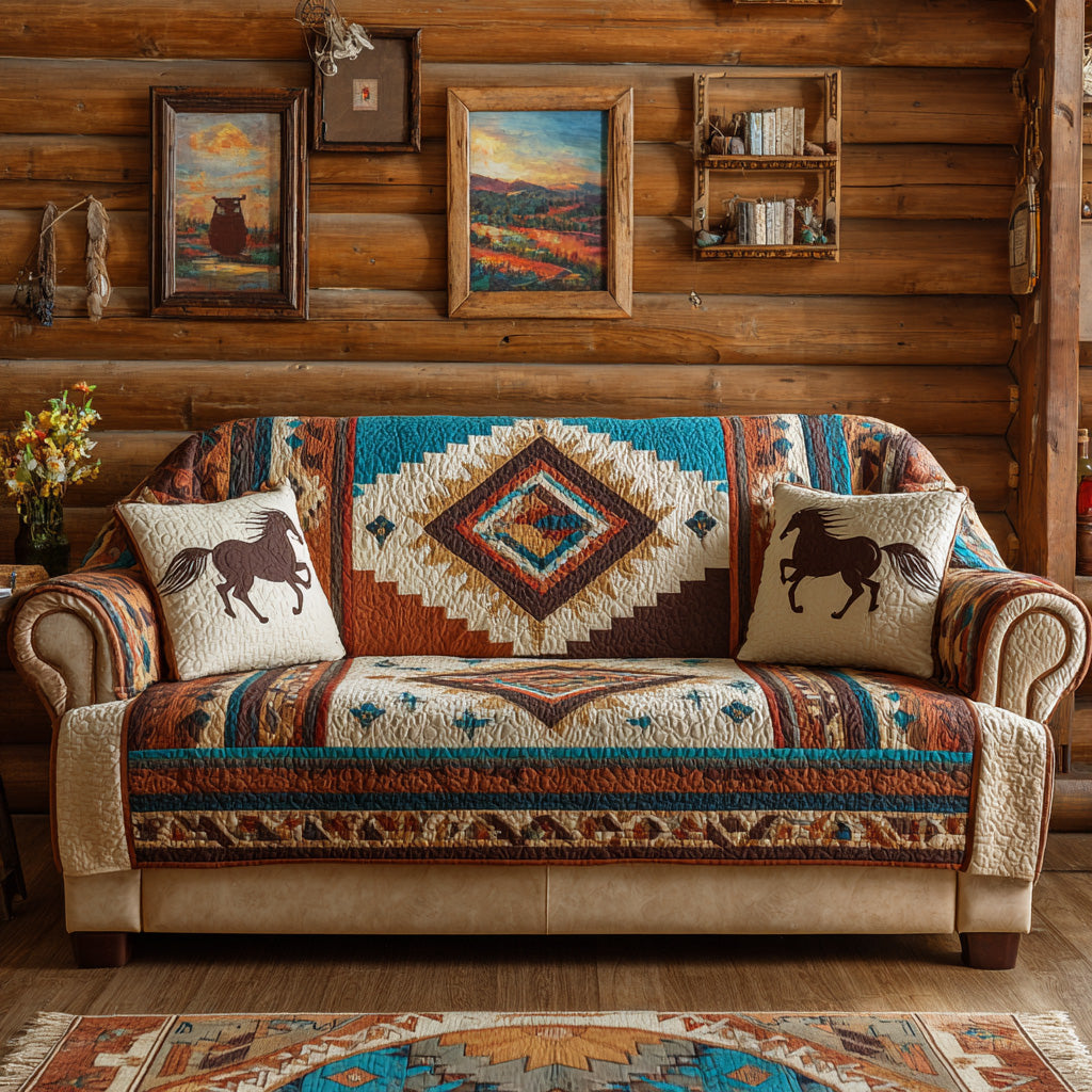 Frontier Diamond Quilted Sofa Cover Interior Room Decor Interior Design Gift Ideas - Tradiviet