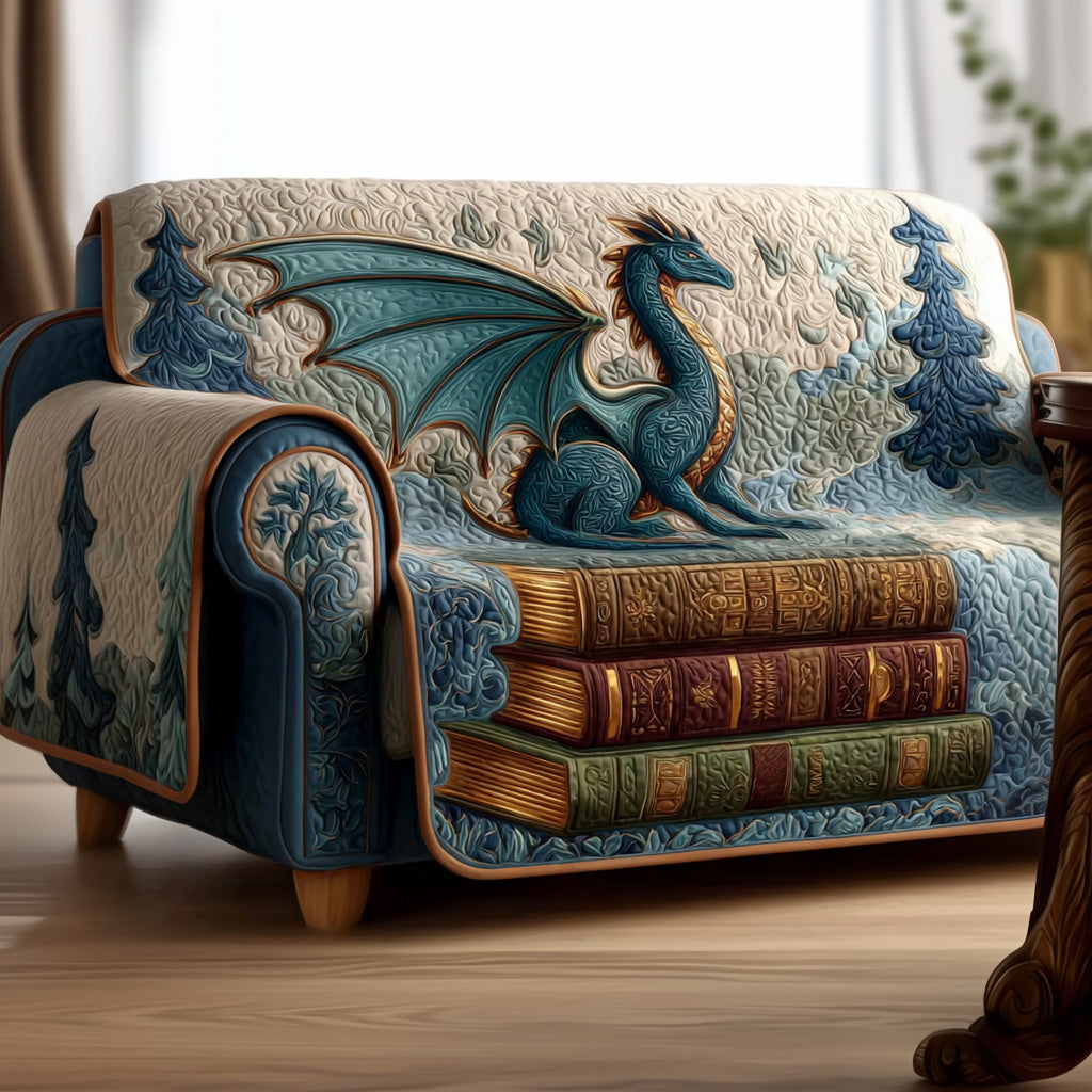 Frostscale Reader Quilted Sofa Cover Neutral Home Room Decor Gift For Living Room - Tradiviet