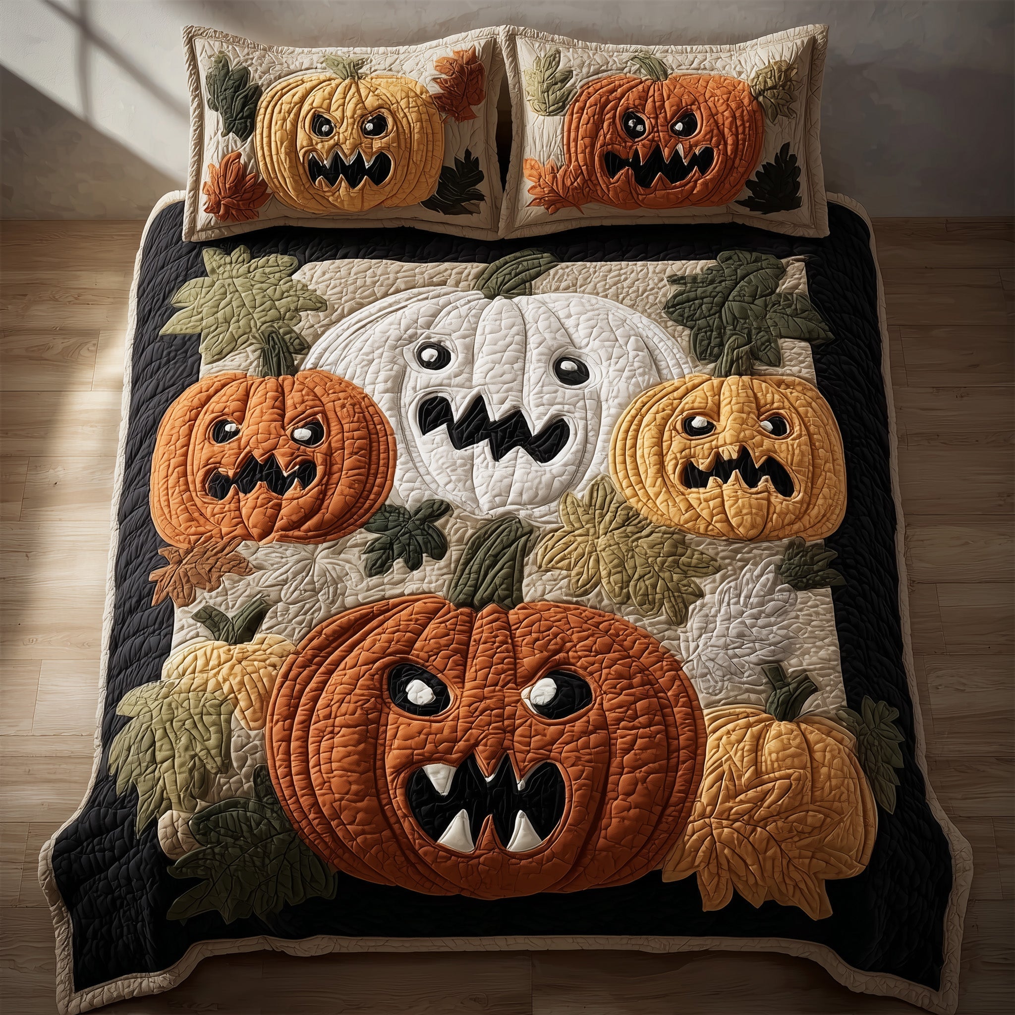 Funky Pumpkin Quilted Bedding Set Funky Pumpkin Pride Gift For Funky Friends - Tradiviet