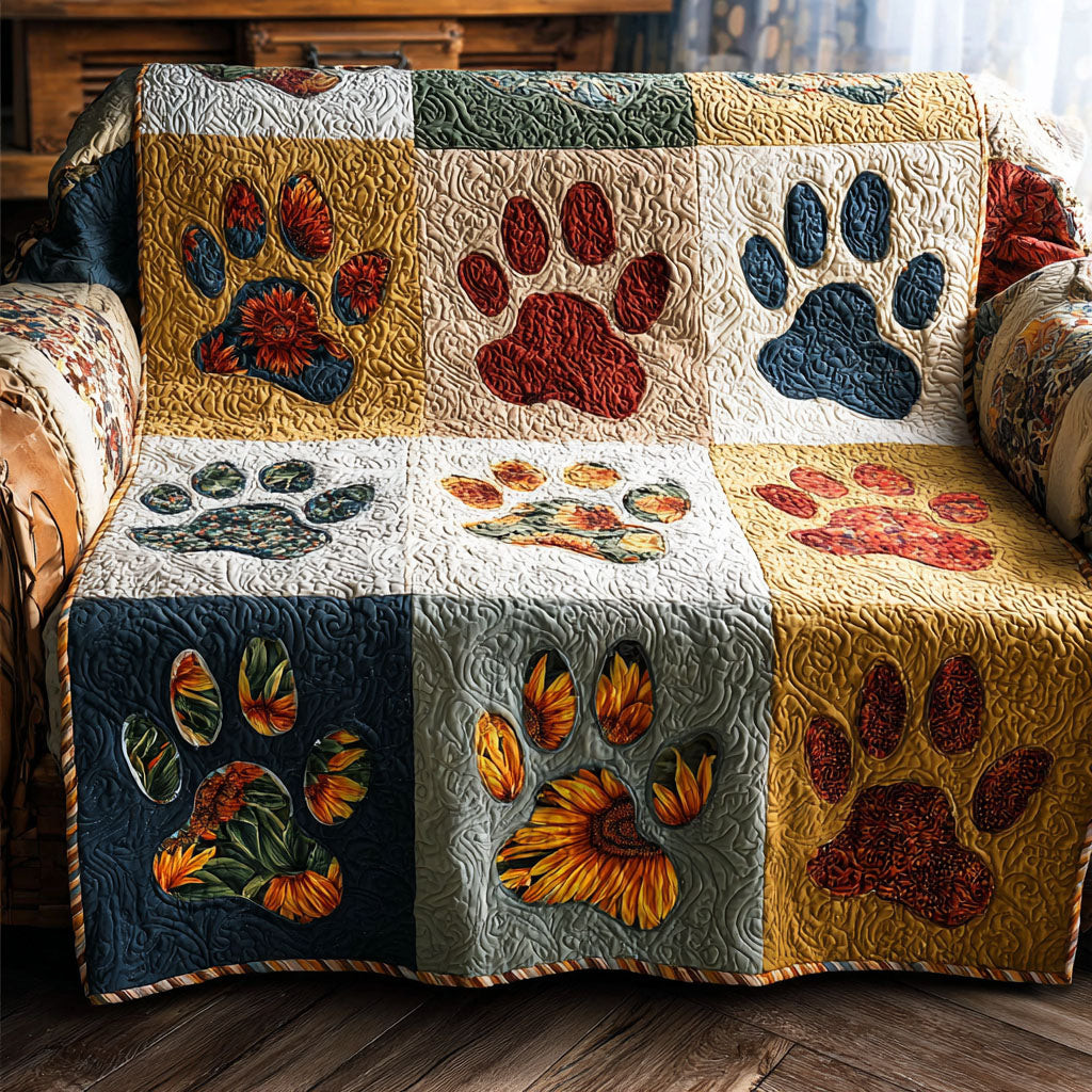 Garden Paw Quilted Sofa Cover Best Sofa Cushion Covers Dog Related Gifts - Tradiviet