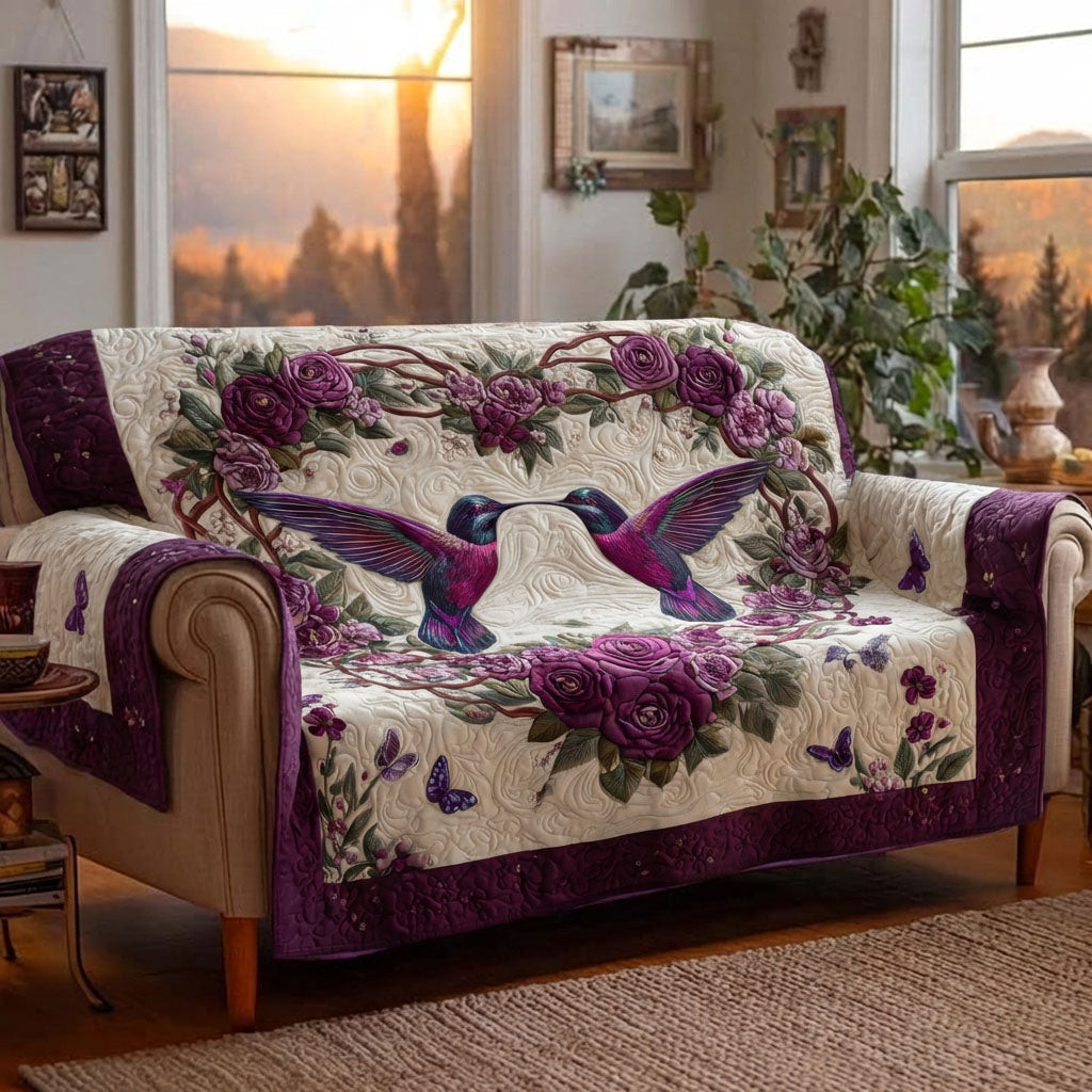 Garden Wings Quilted Sofa Cover Cool Sofa Covers Great Hummingbird Themed Gifts - Tradiviet