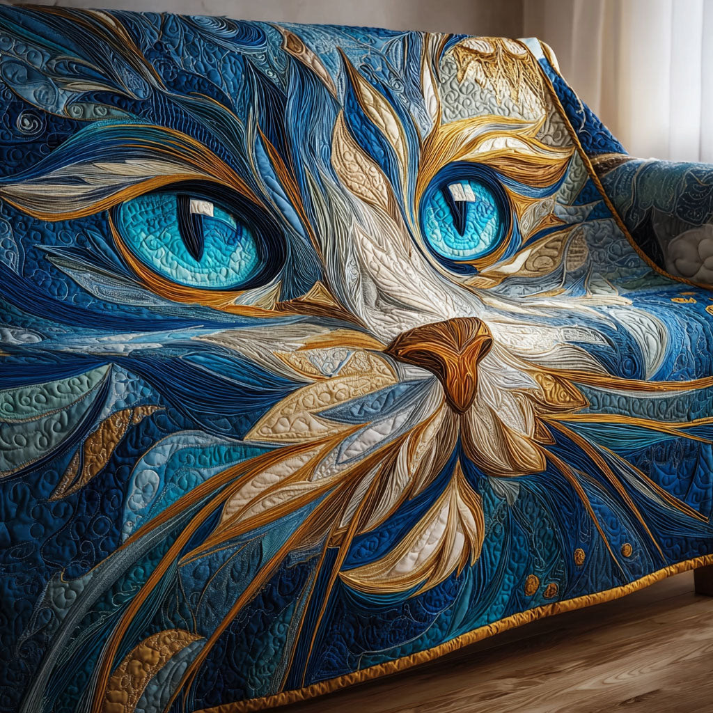 Gentle Cat Quilted Sofa Cover Couch Covers Sofa Cover Good Gifts For Cat Lovers - Tradiviet