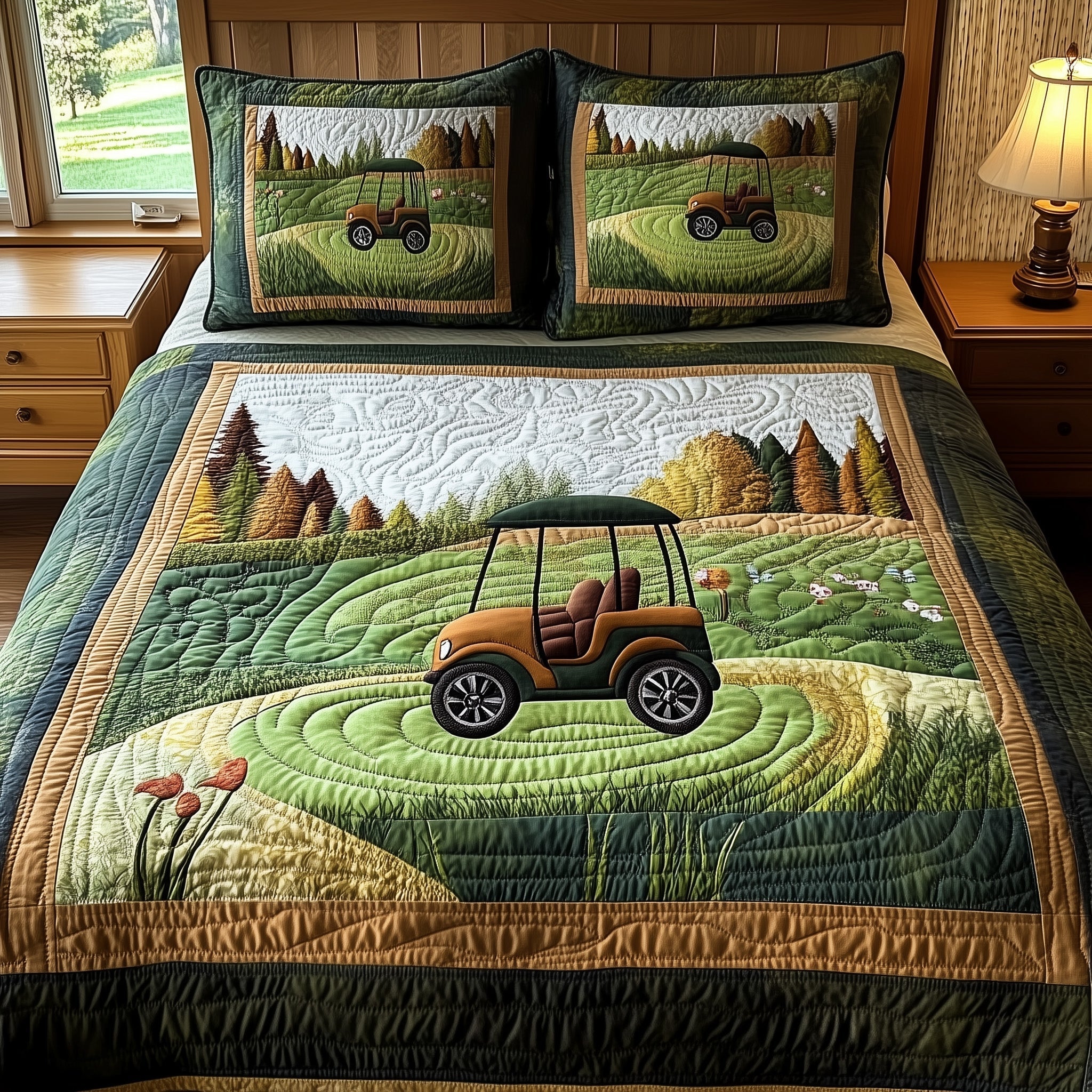 Gentle Rounds Quilted Bedding Set Gentle Rounds Whimsical Gift For Rounds - Tradiviet