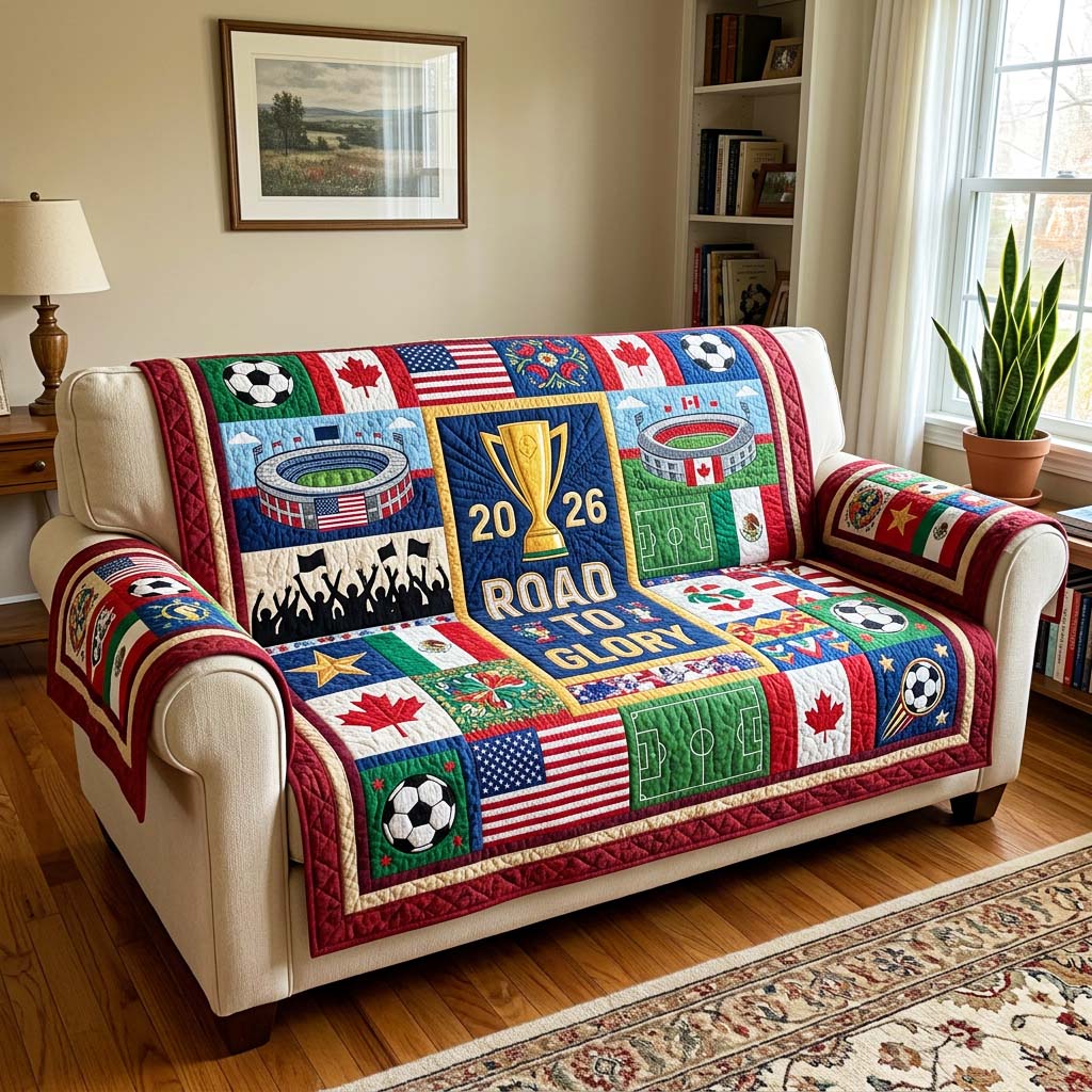 Glory Road Quilted Sofa Cover Sports Home Couch Cover Present For New Home - Tradiviet