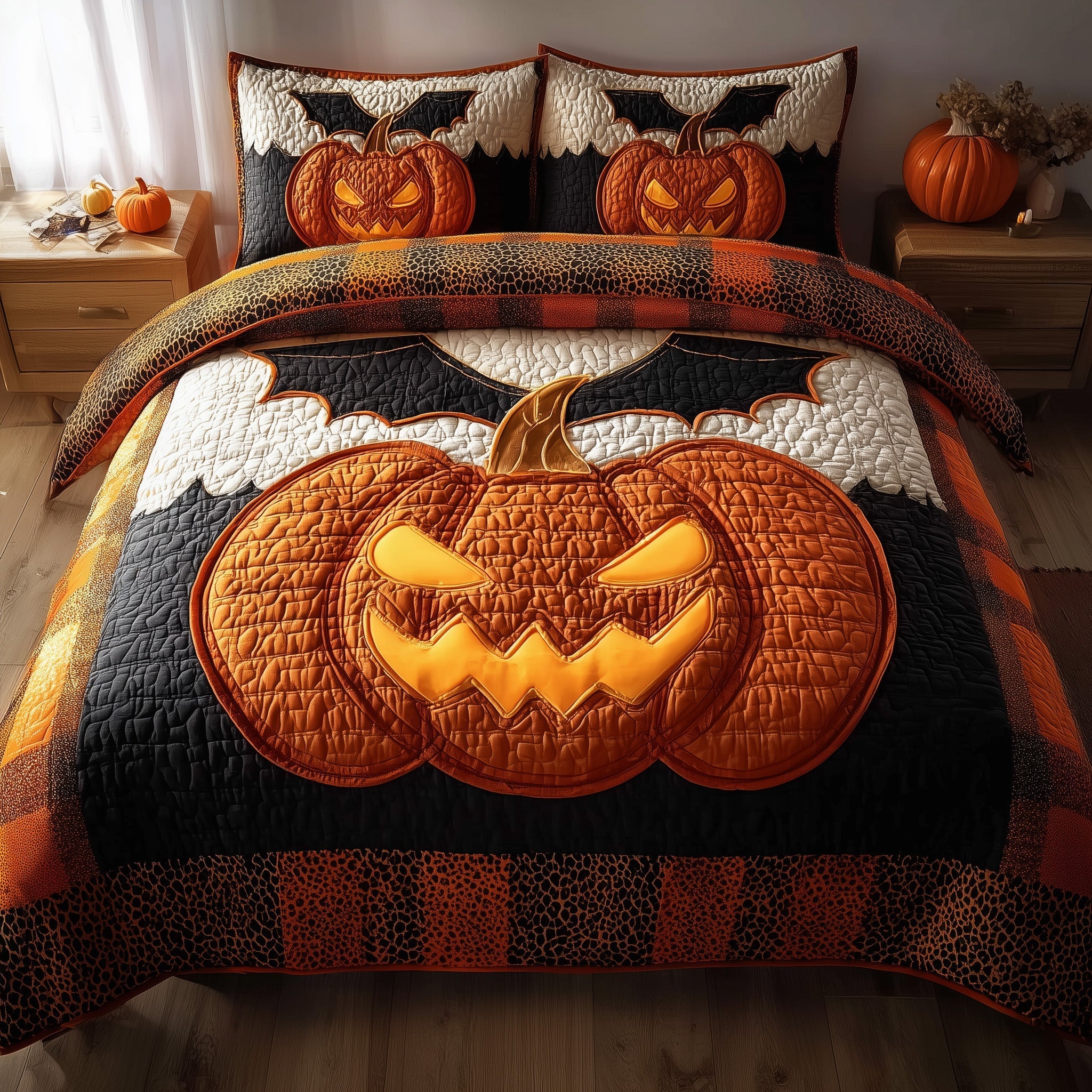 Glowing Eye Quilted Bedding Set Glowing Eye Honor Gift For Glowing - Tradiviet