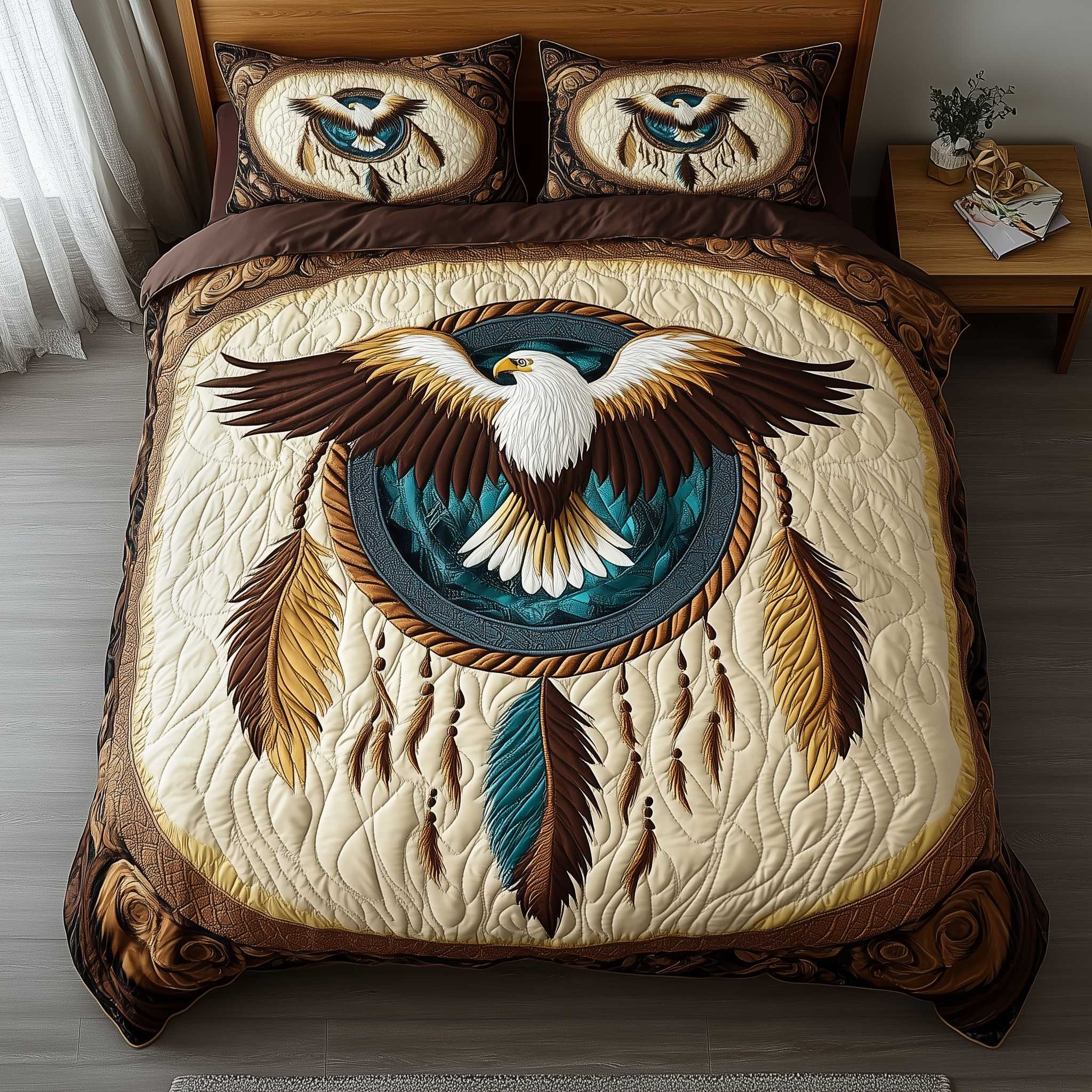 Guardian of the Skies Quilted Bedding Set Guardian Skies Home Gift For Guardian Skies - Tradiviet