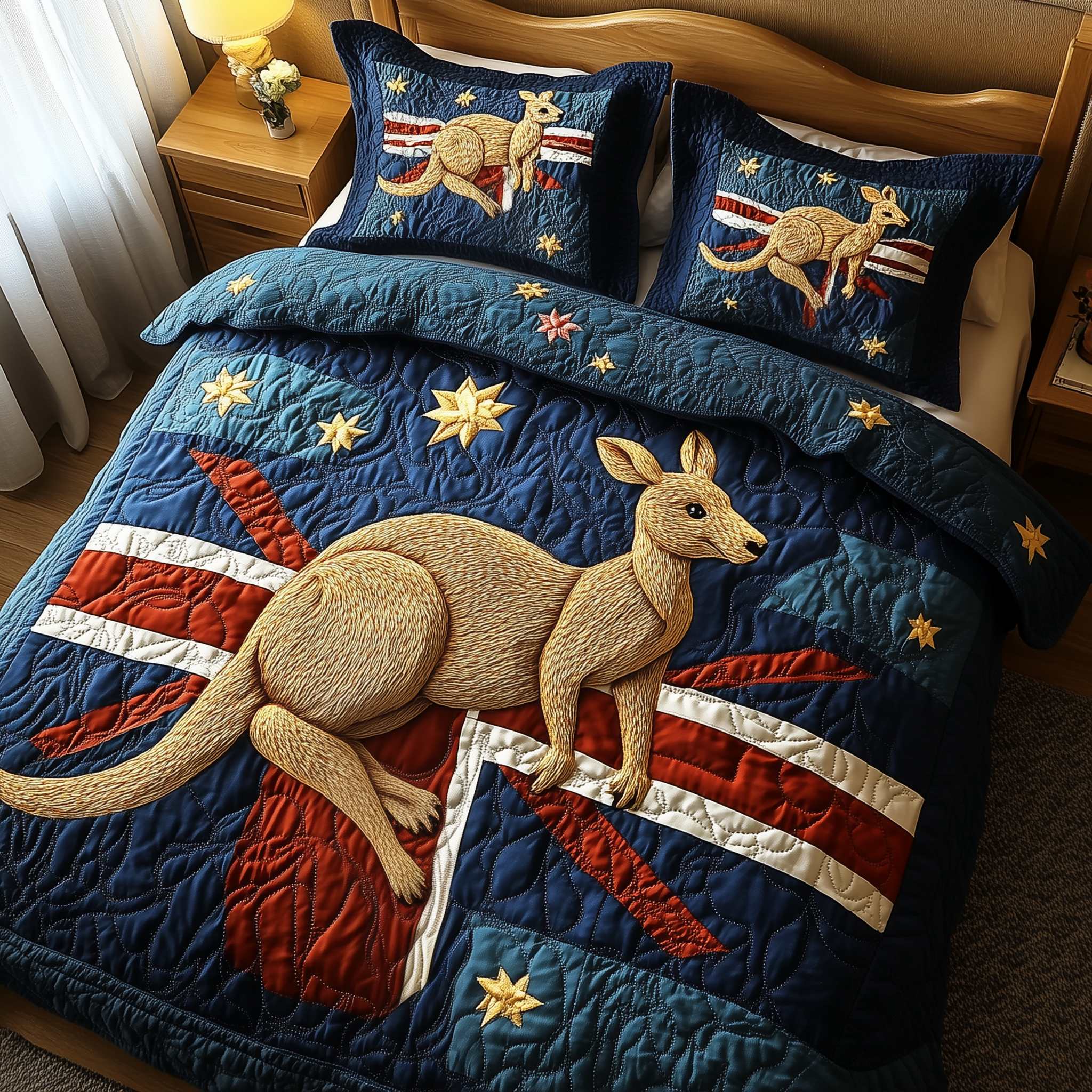 Happy Australia Day Quilted Bedding Set Happy Australia Charm Gift For Happy - Tradiviet