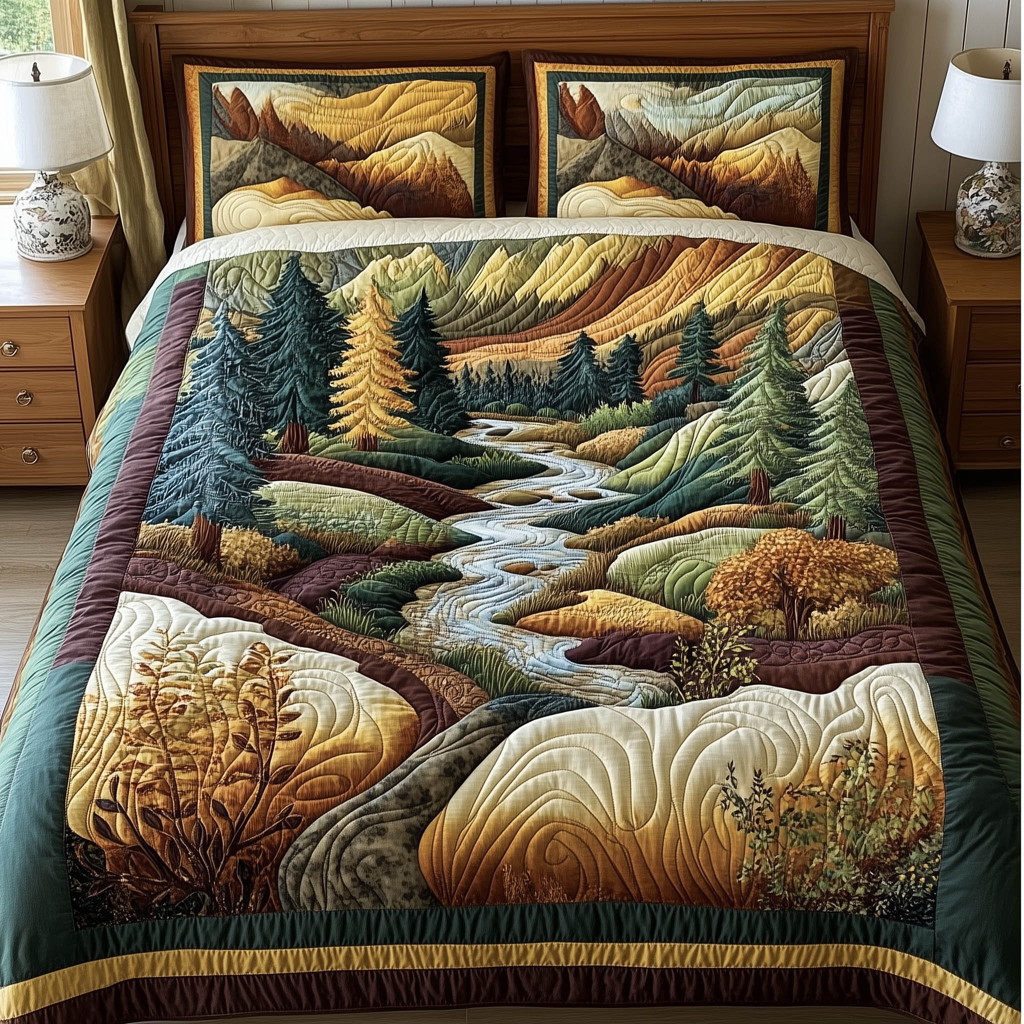 Harmony Flow Quilted Bedding Set Harmony Flow Feature Gift For Harmony Flow - Tradiviet