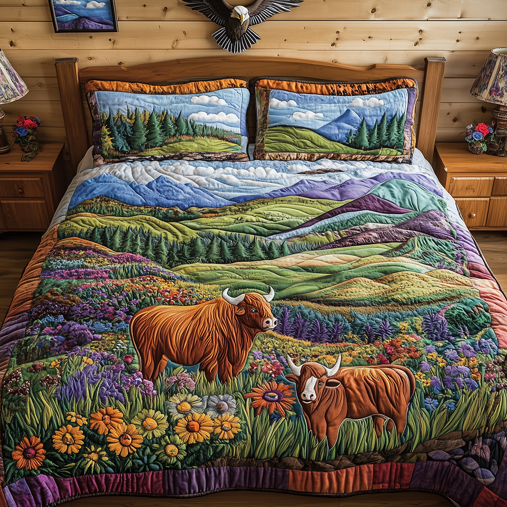 Harmony Highland Quilted Bedding Set Harmony Highland Retreat Gift For Harmony Highland - Tradiviet