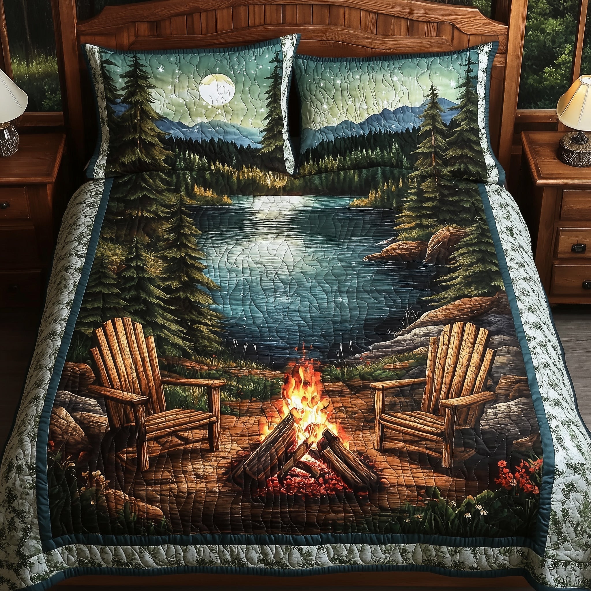 Harmony Retreat Quilted Bedding Set Harmony Retreat Splendor Gift For Retreat Family - Tradiviet